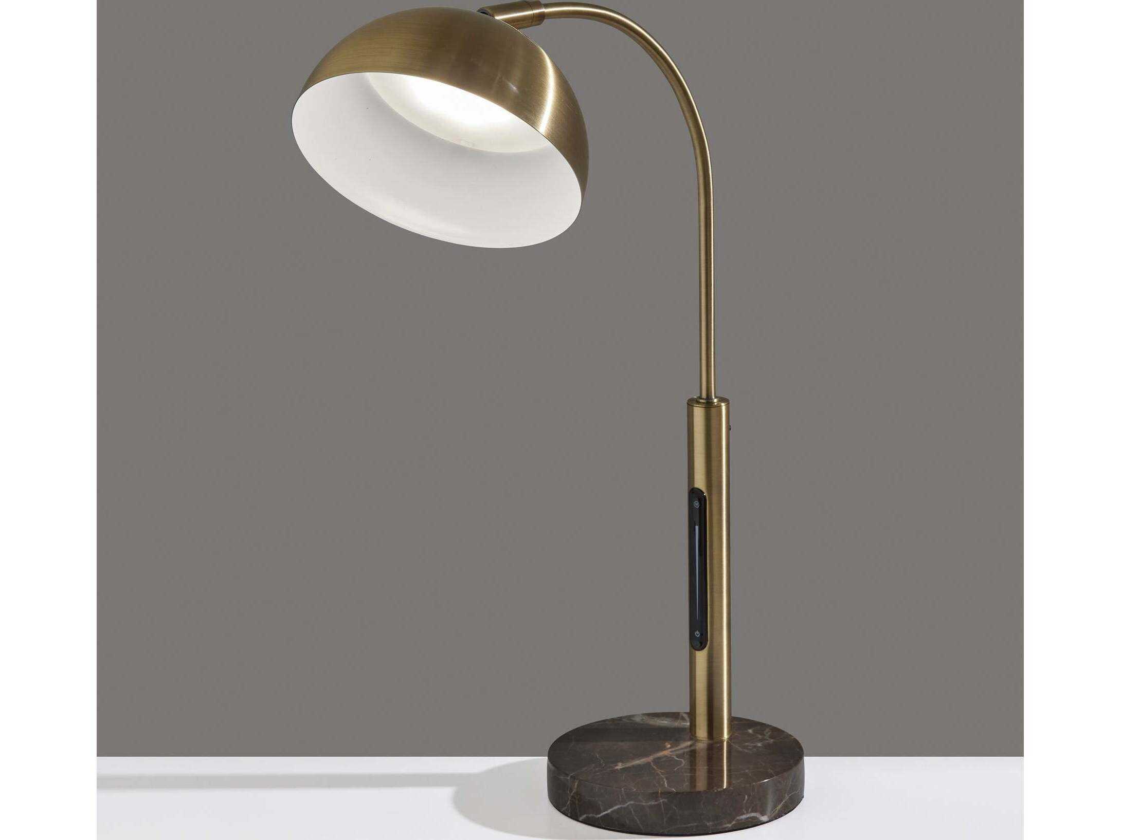 Adesso Bolton Antique Brass Desk Lamp