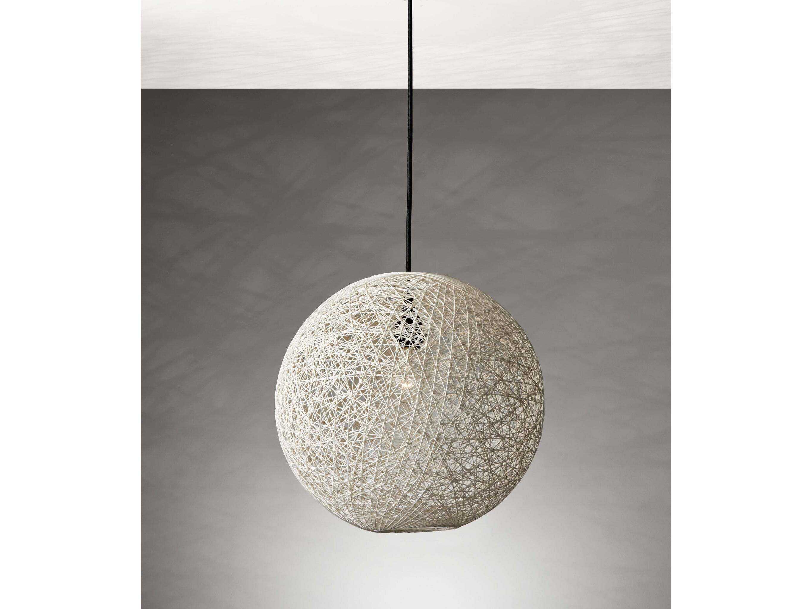 Adesso Havana Cream Off White Globe Pendant