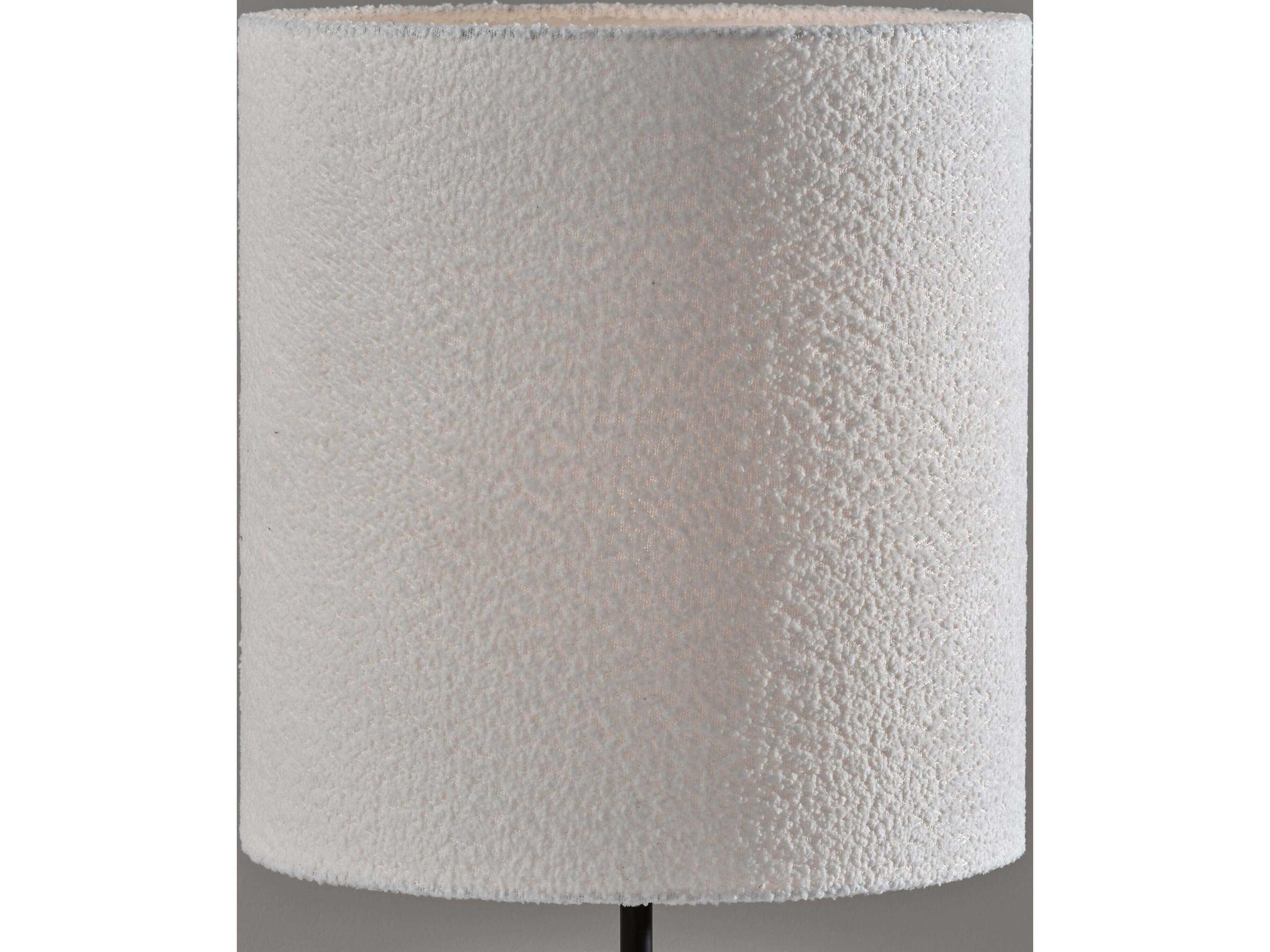 Adesso Tatum Black White Boucle Fabric Buffet Lamp