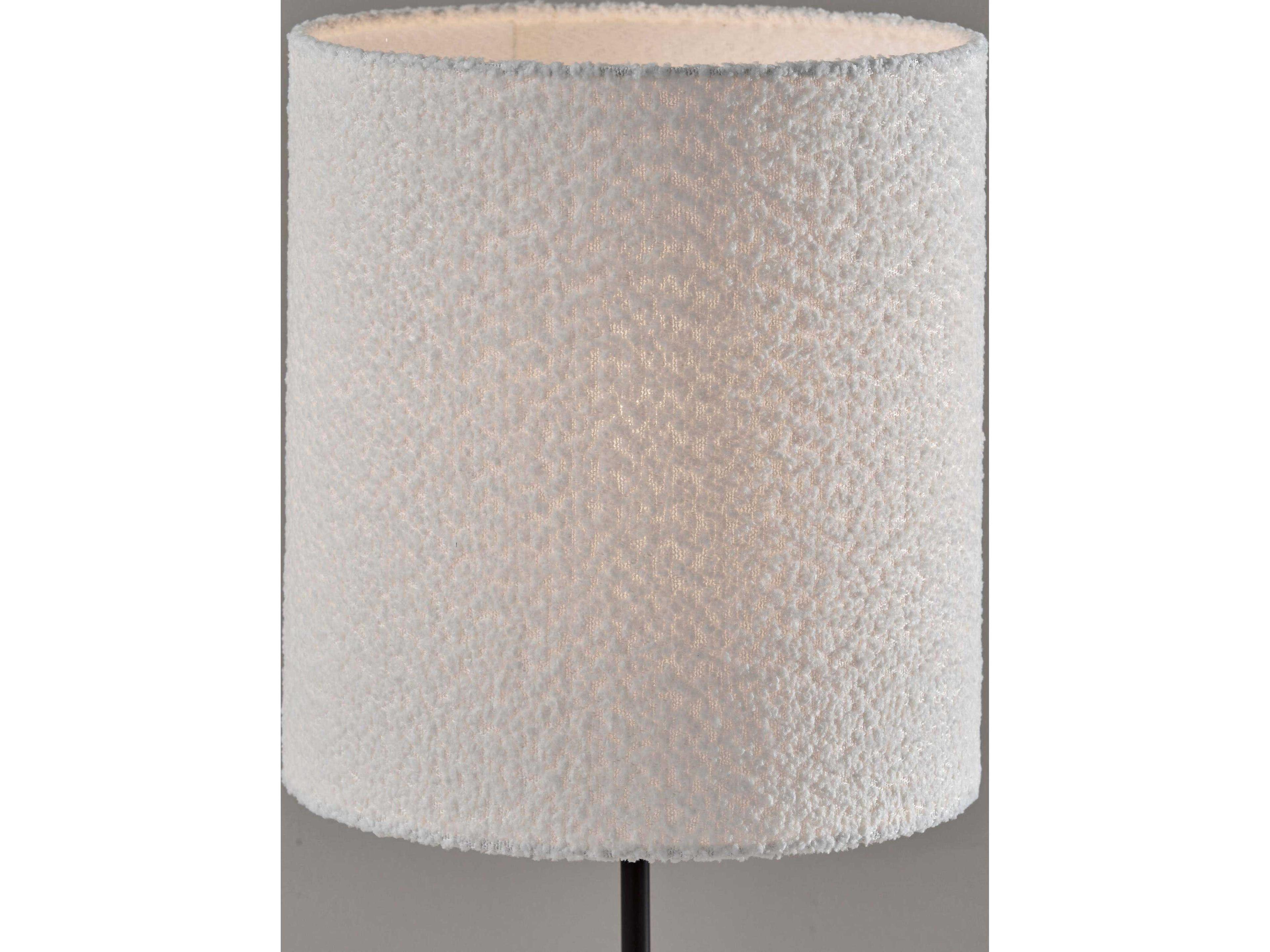 Adesso Brielle Black White Boucle Fabric Table Lamp