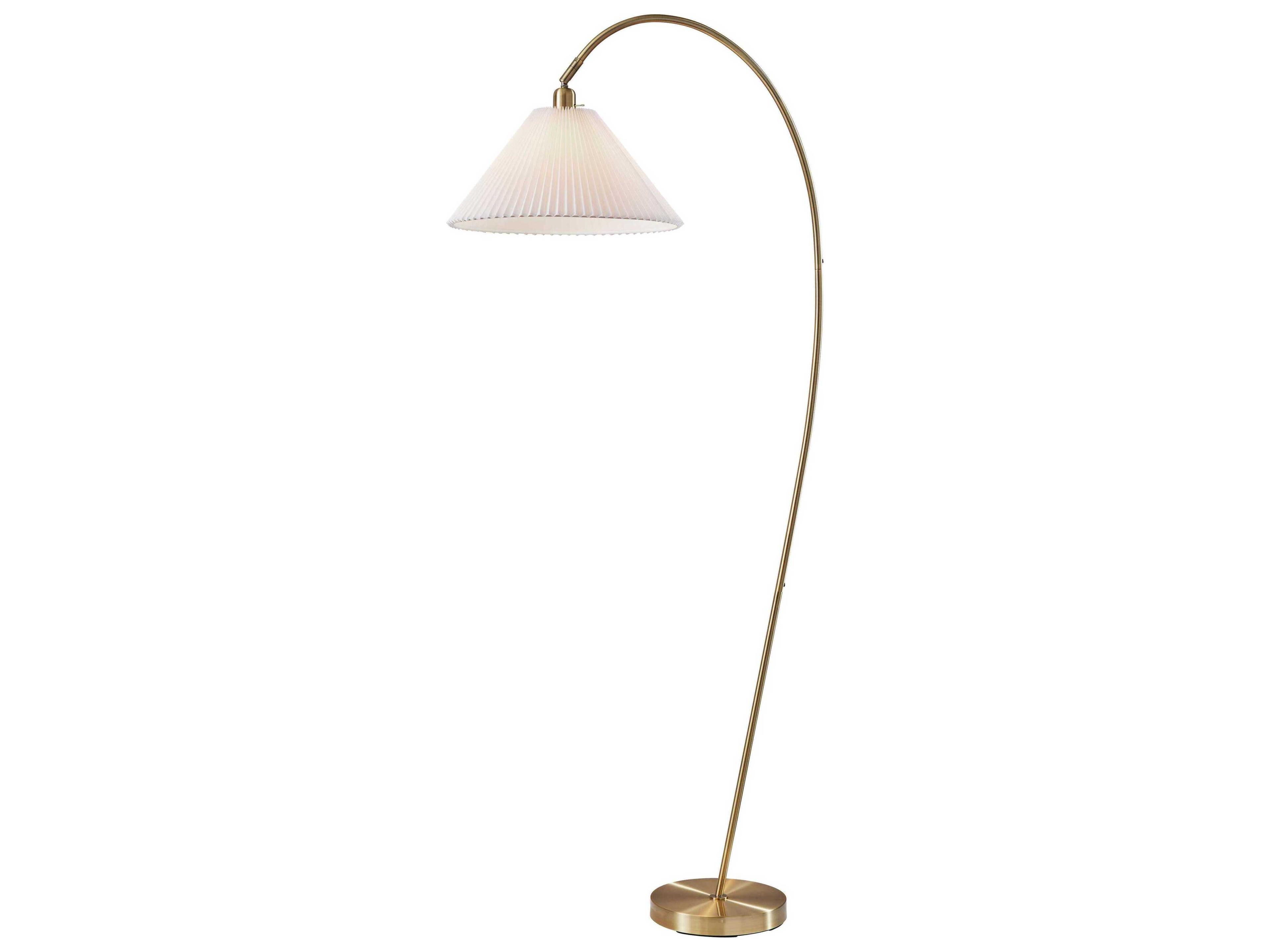 Adesso Delaney Antique Brass Floor Lamp