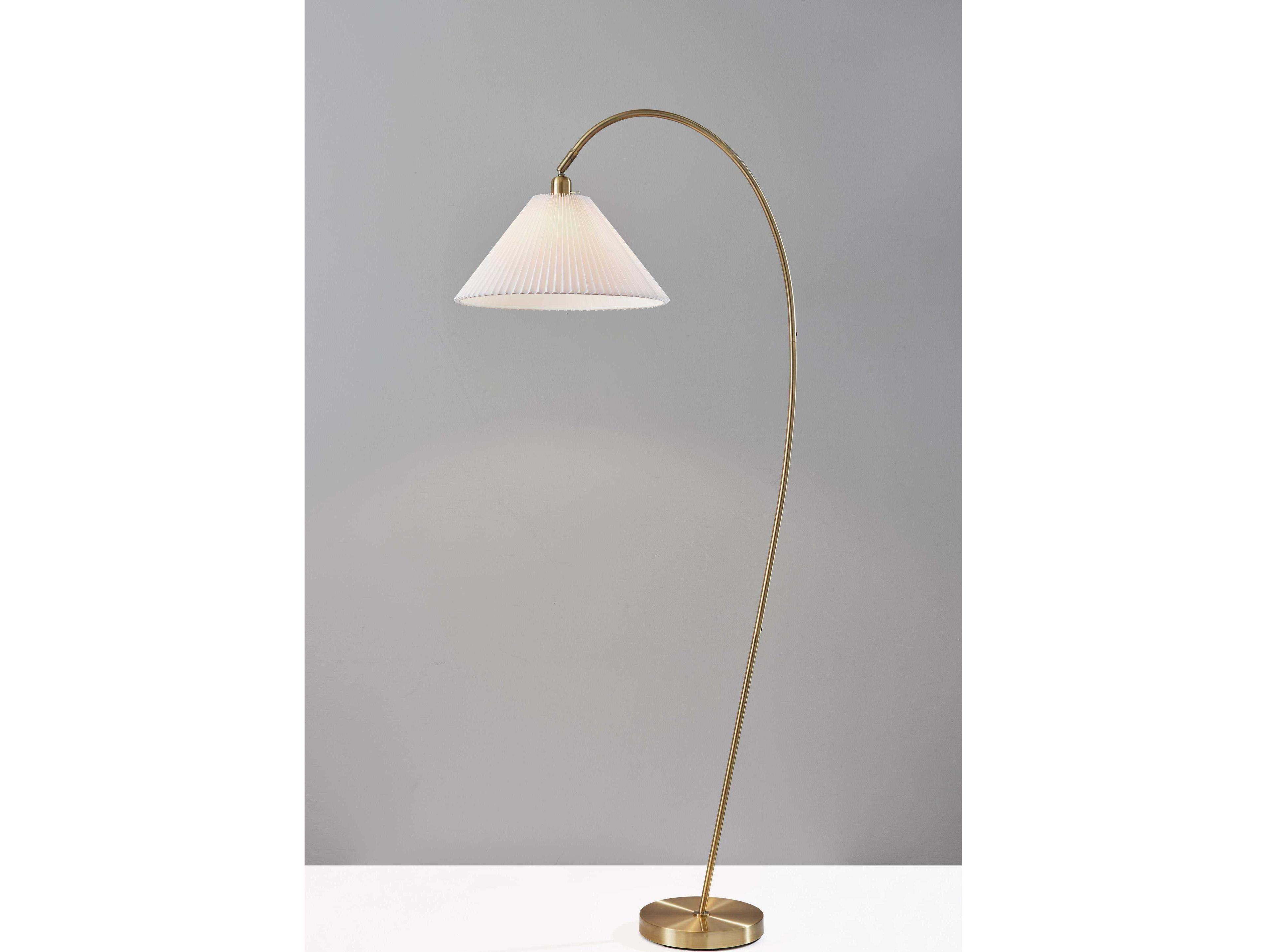 Adesso Delaney Antique Brass Floor Lamp