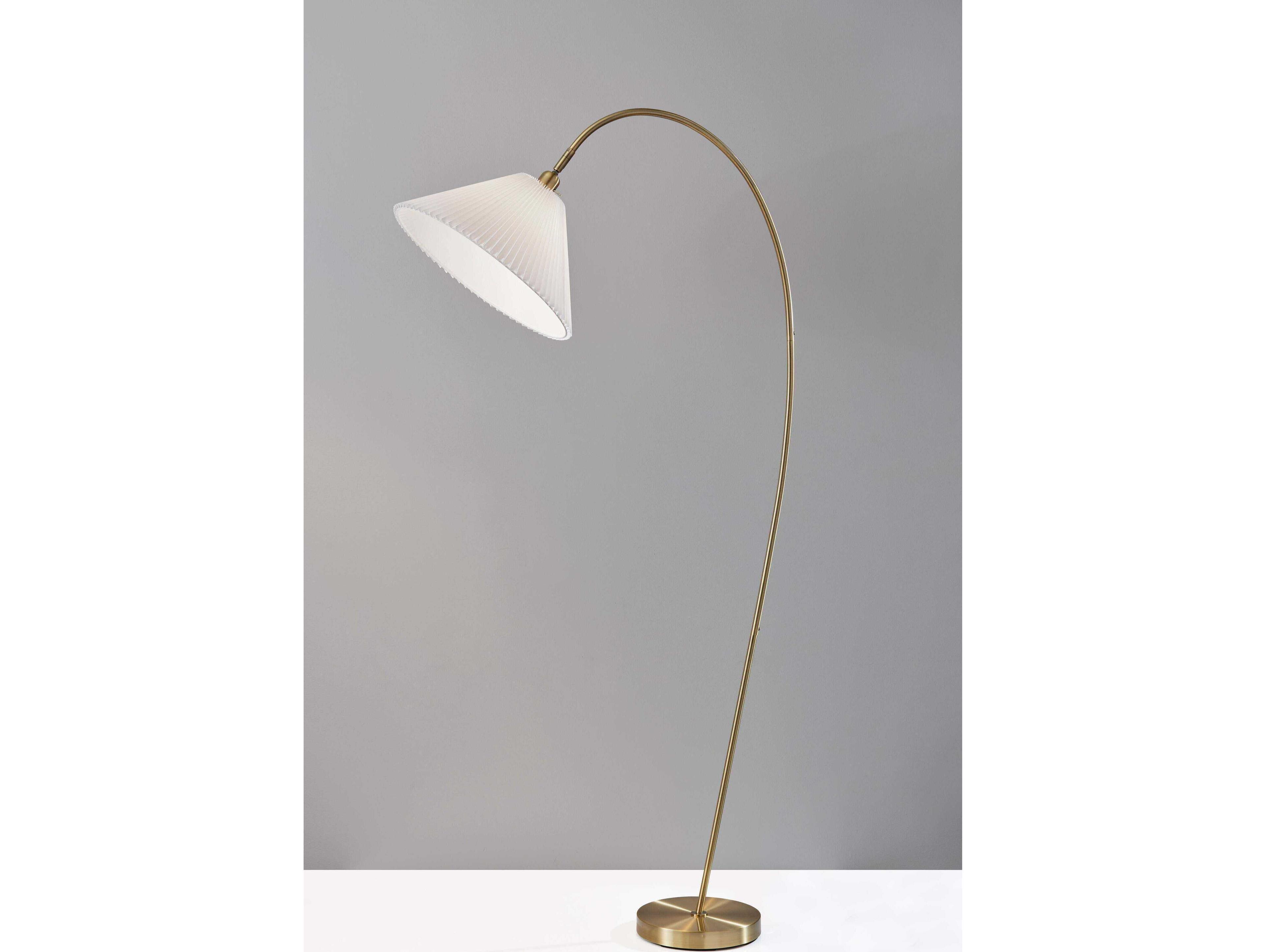 Adesso Delaney Antique Brass Floor Lamp