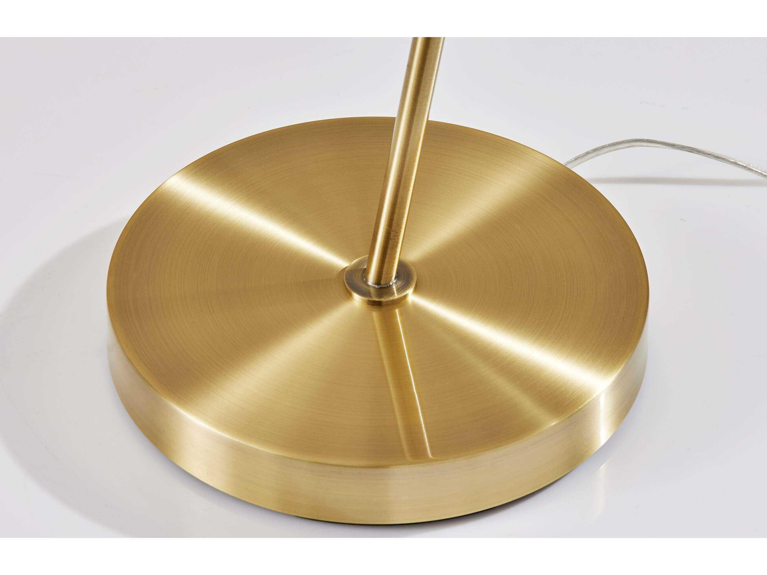 Adesso Delaney Antique Brass Floor Lamp