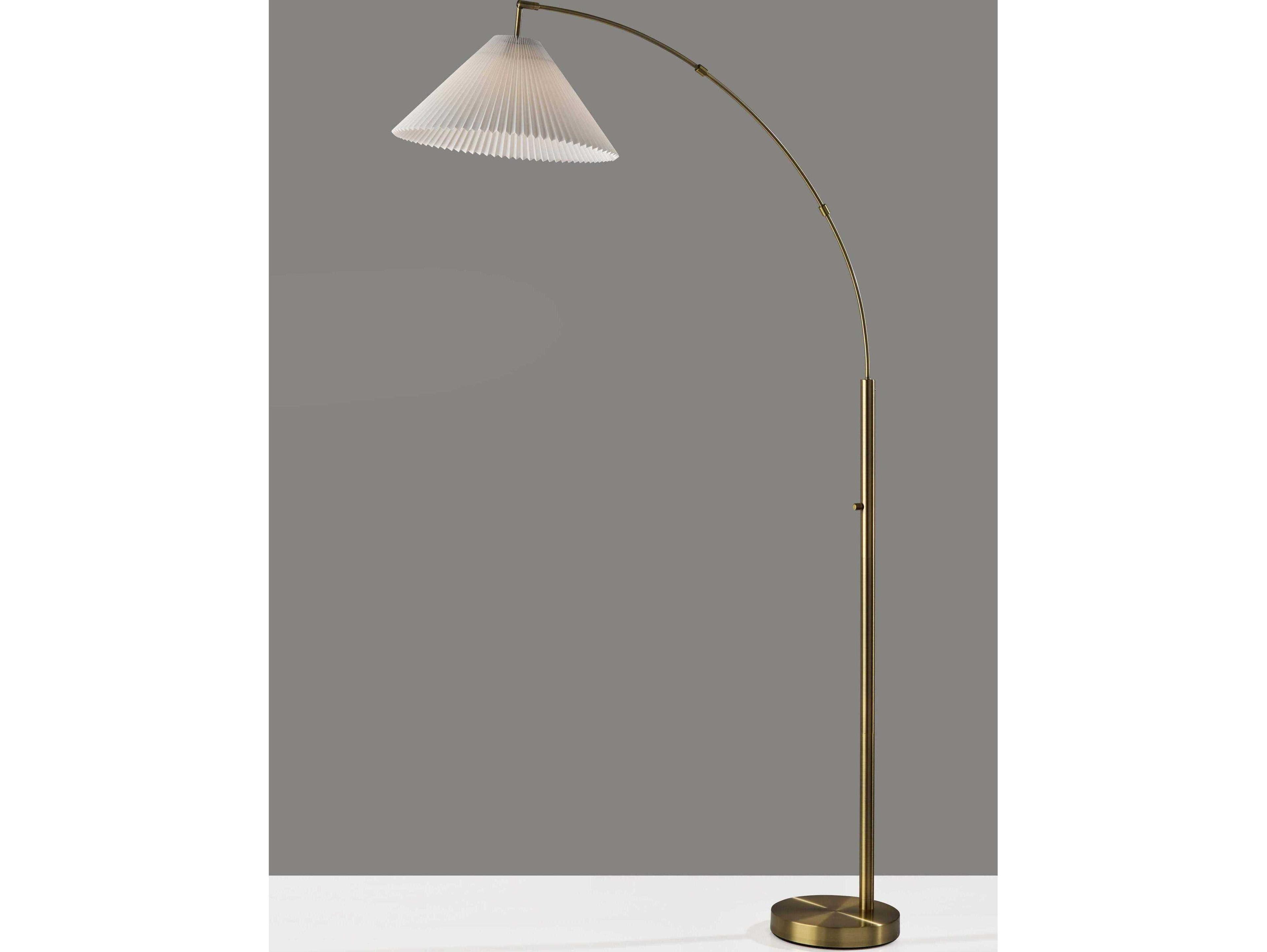 Adesso Delaney Antique Brass Floor Lamp