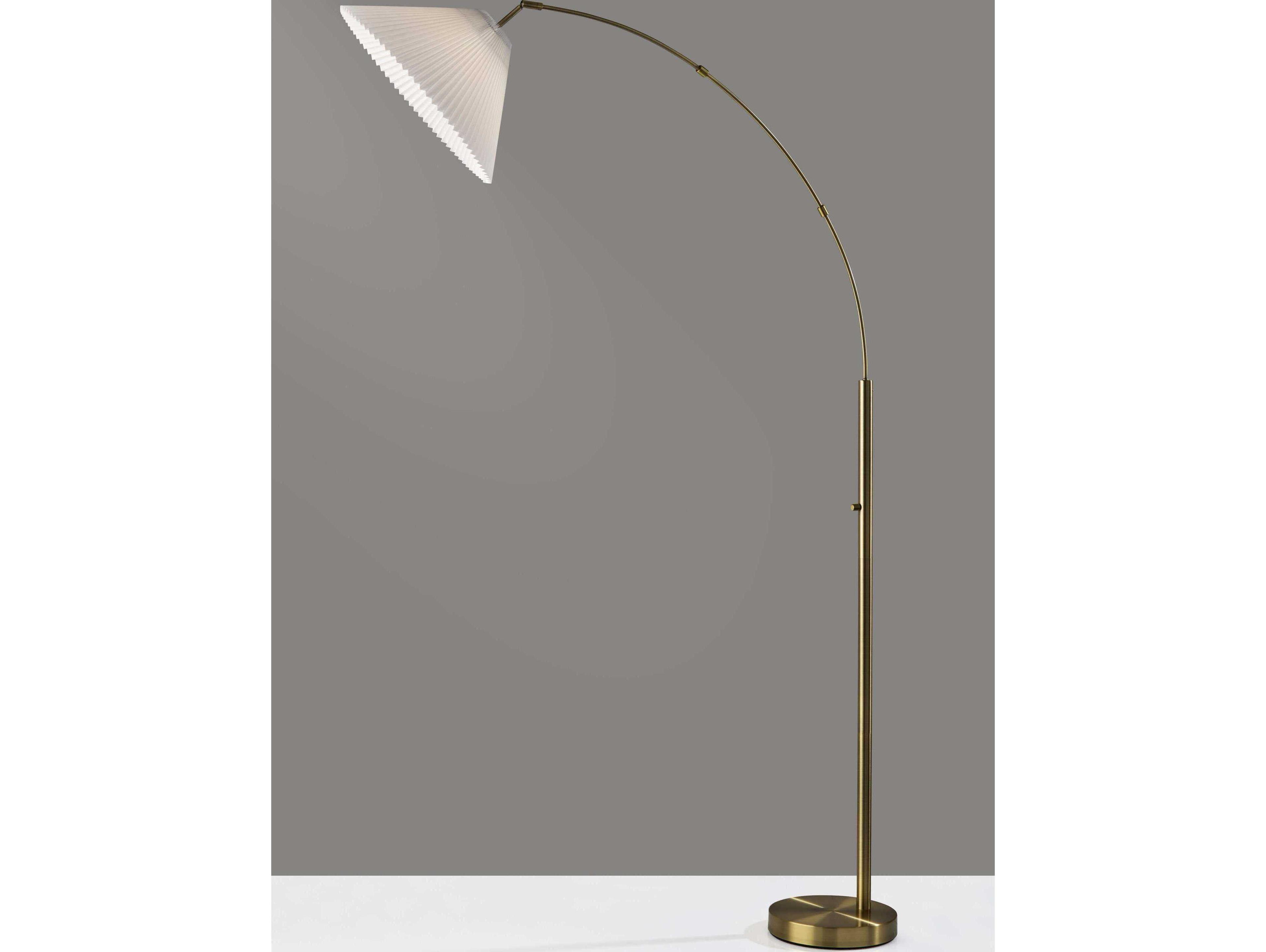 Adesso Delaney Antique Brass Floor Lamp