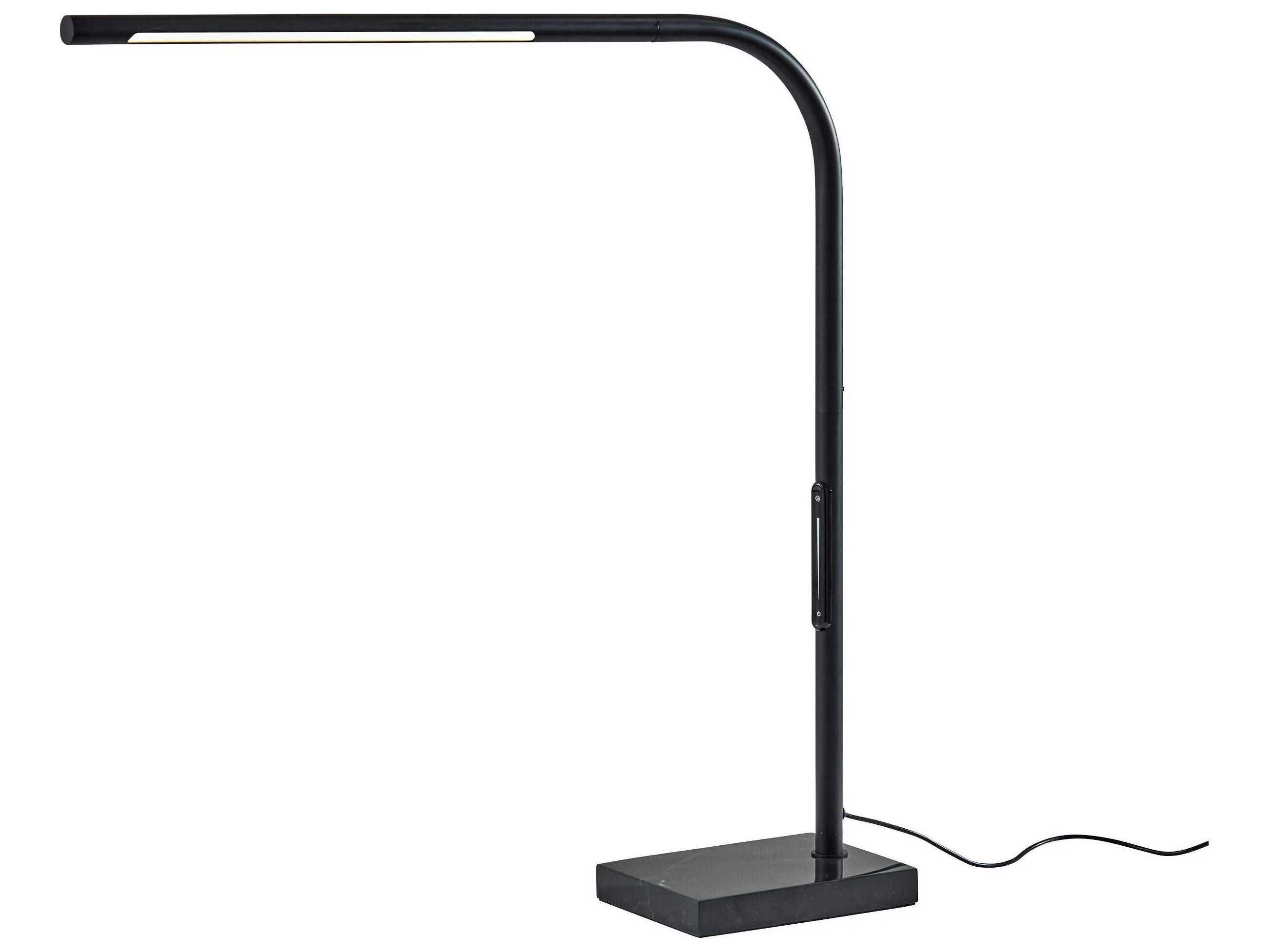 Adesso Cullen Black Metal With Frosted Diffuser Desk Lamp