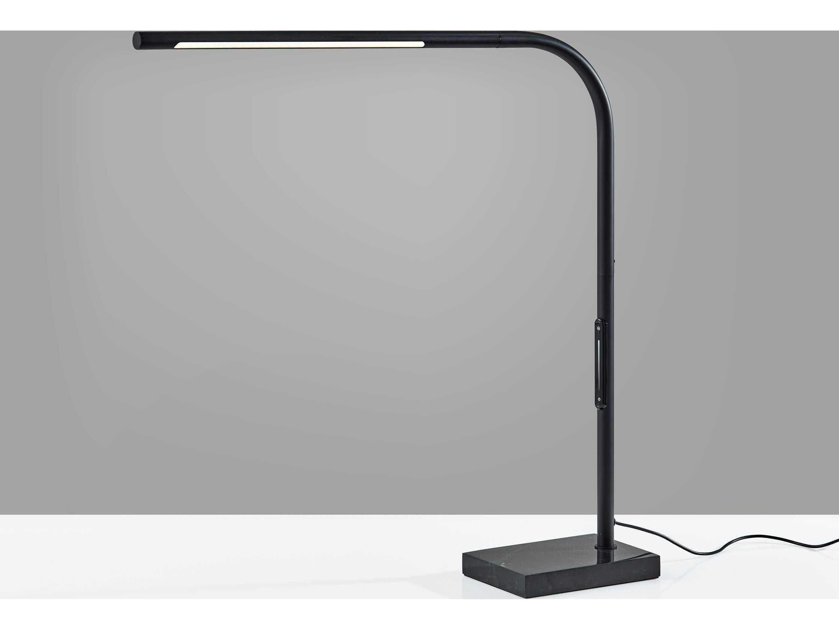 Adesso Cullen Black Metal With Frosted Diffuser Desk Lamp
