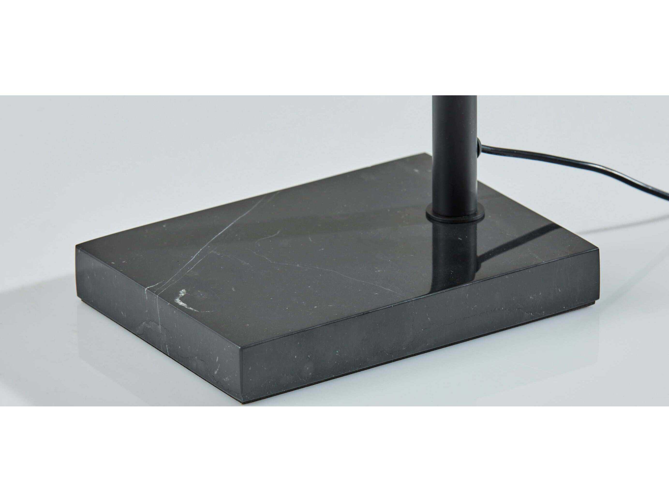 Adesso Cullen Black Metal With Frosted Diffuser Desk Lamp