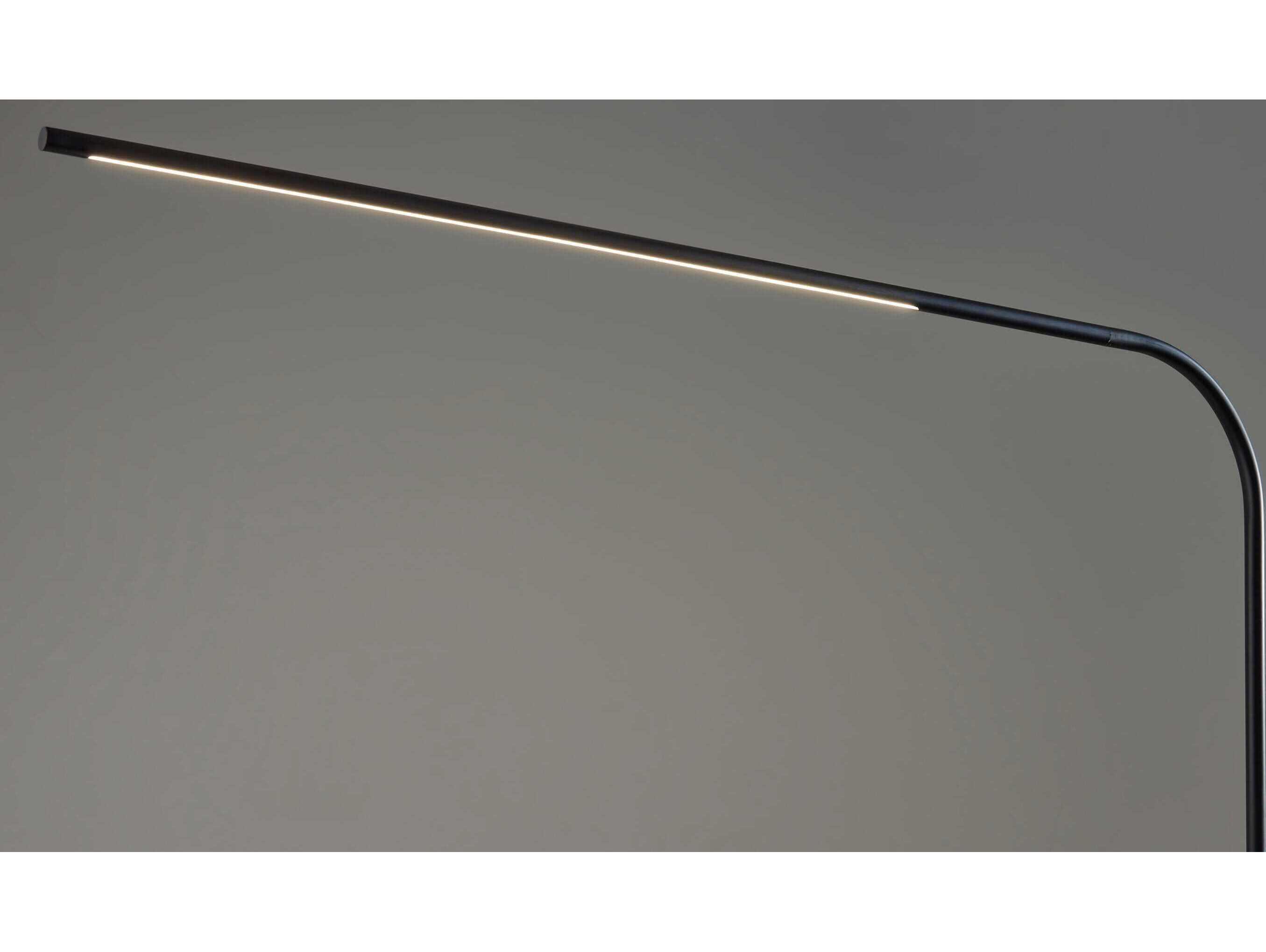 Adesso Cullen Black Metal With Frosted Diffuser Floor Lamp