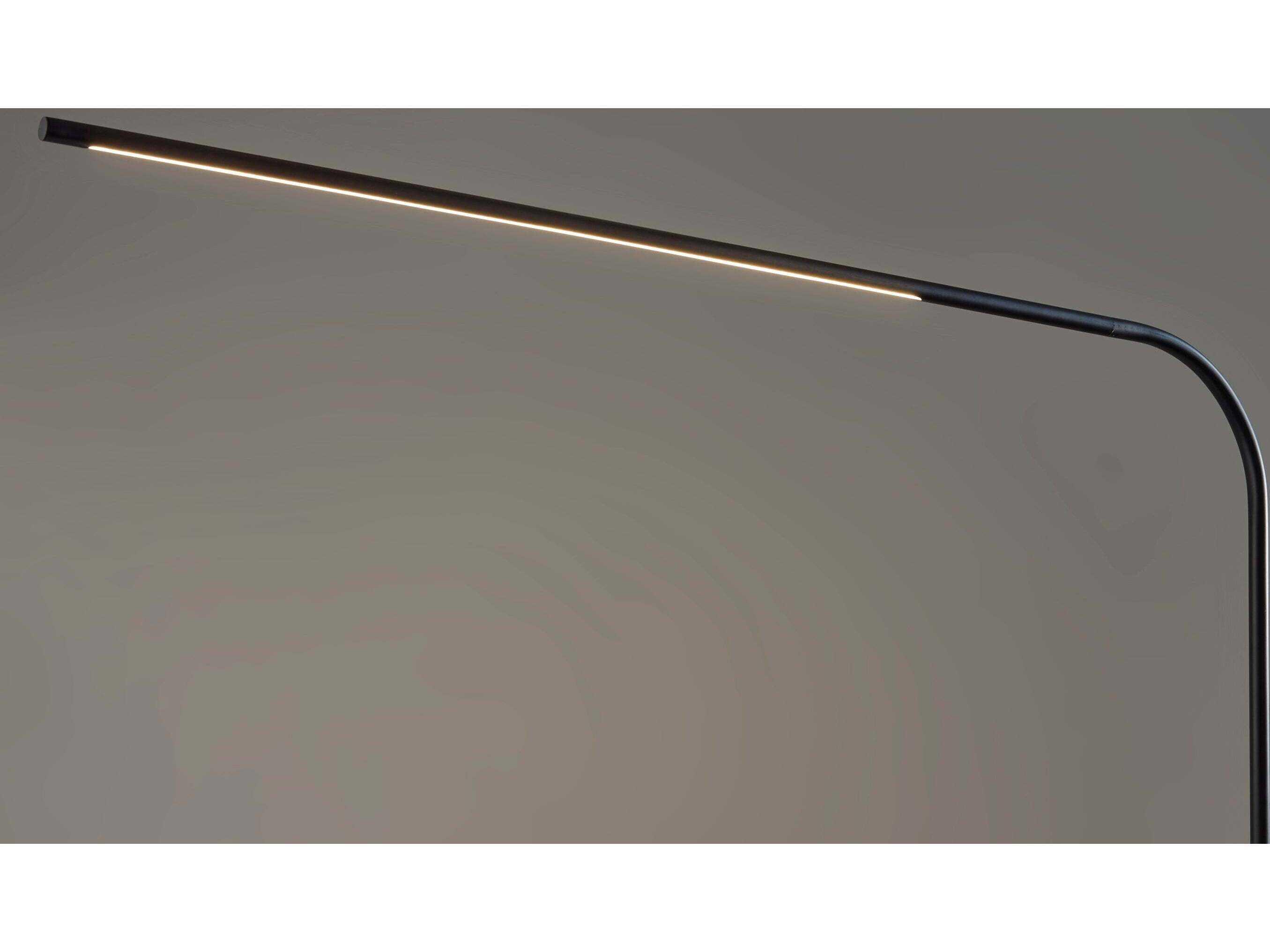 Adesso Cullen Black Metal With Frosted Diffuser Floor Lamp