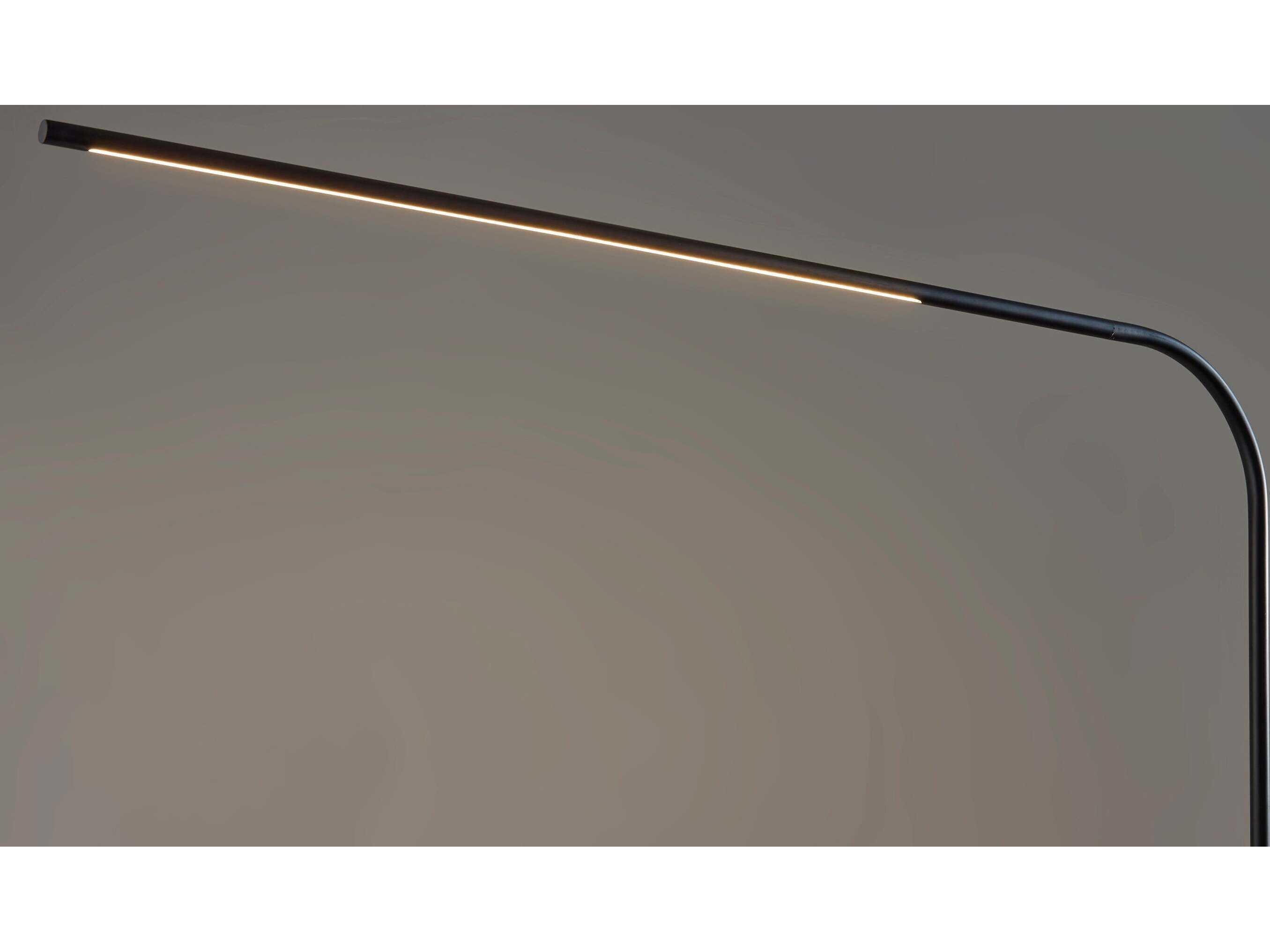 Adesso Cullen Black Metal With Frosted Diffuser Floor Lamp