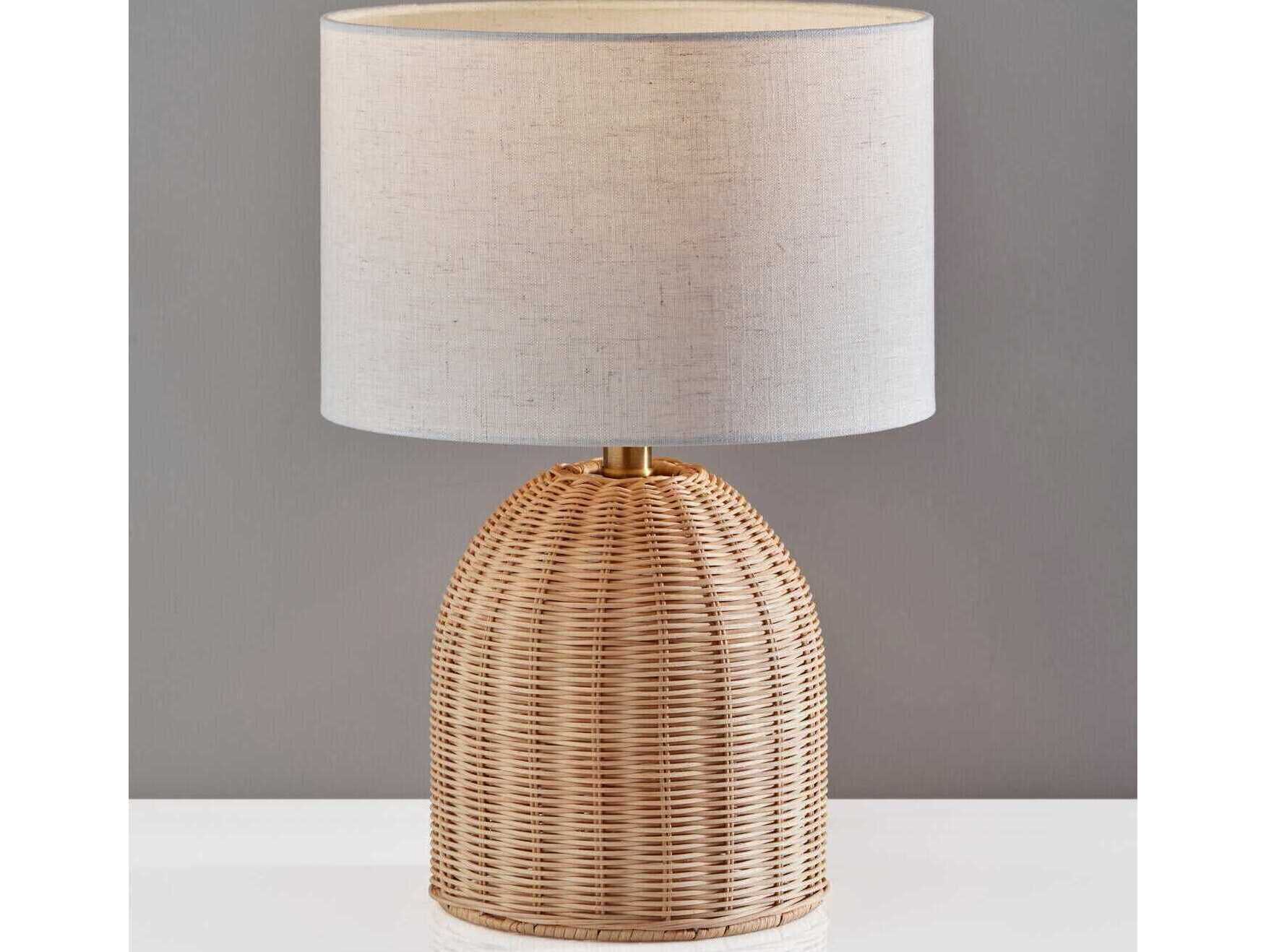 Adesso Bali Light Rattan Brown Table Lamp