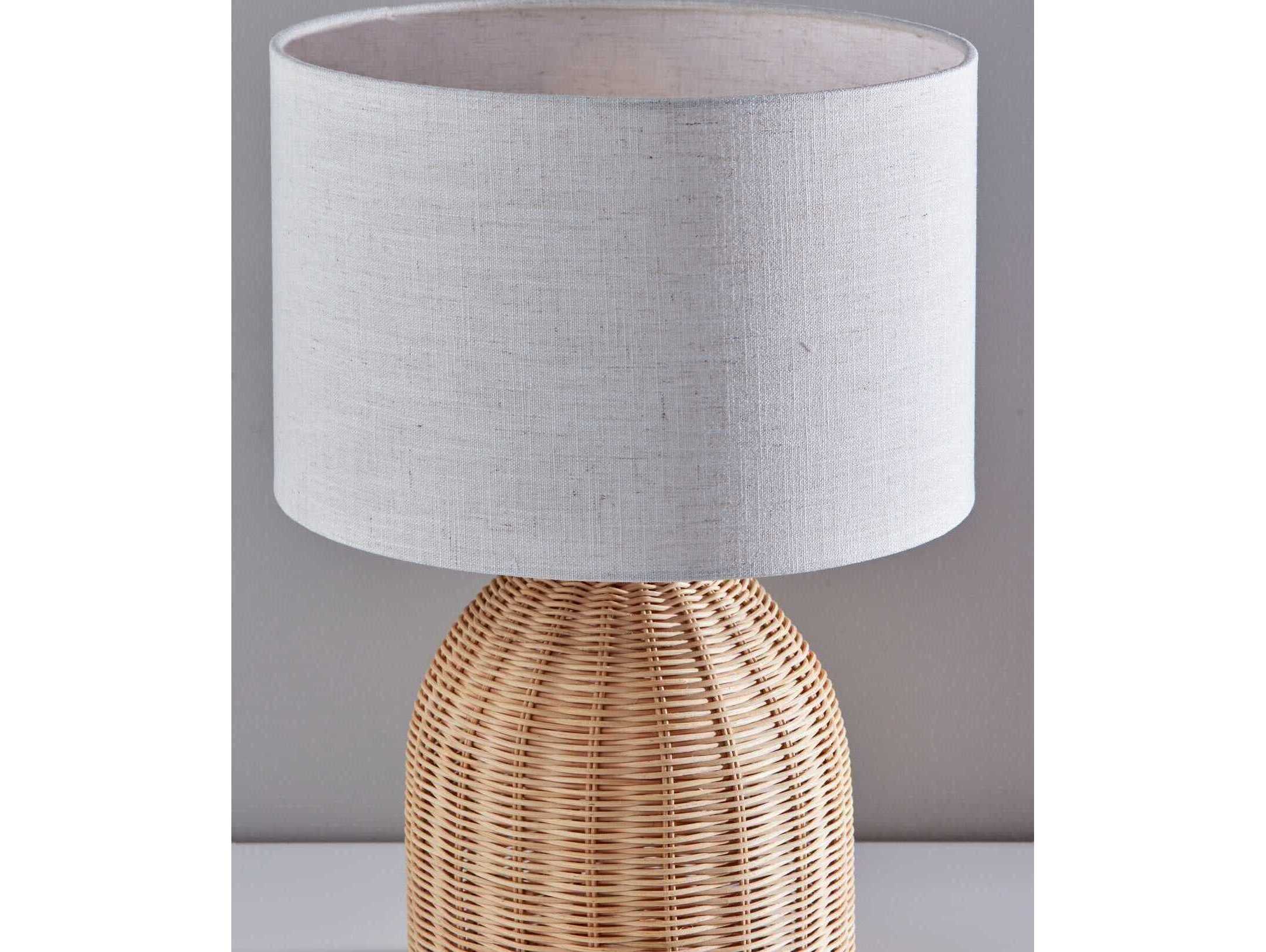 Adesso Bali Light Rattan Brown Table Lamp