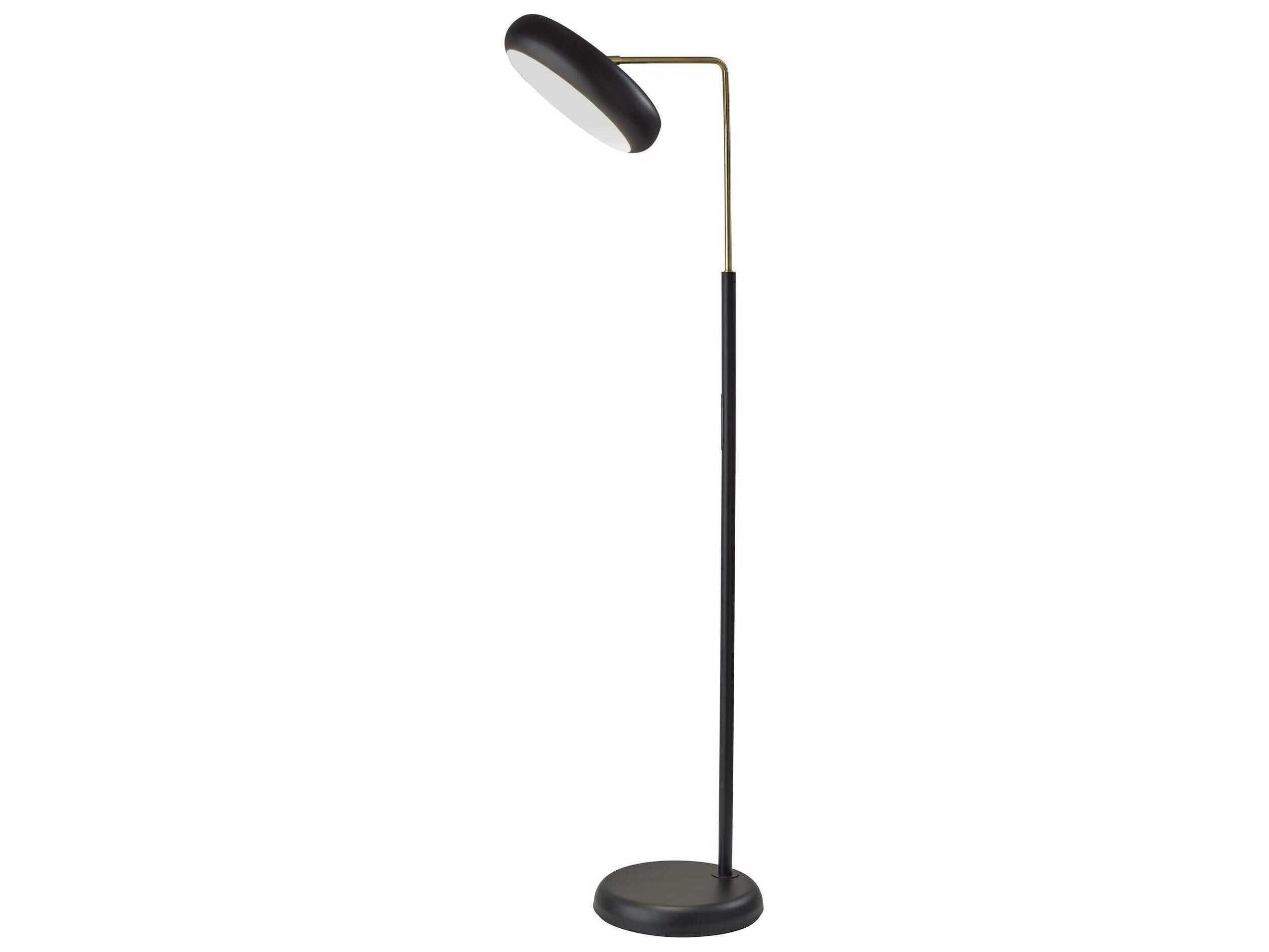 Adesso Lawson Black Metal Floor Lamp