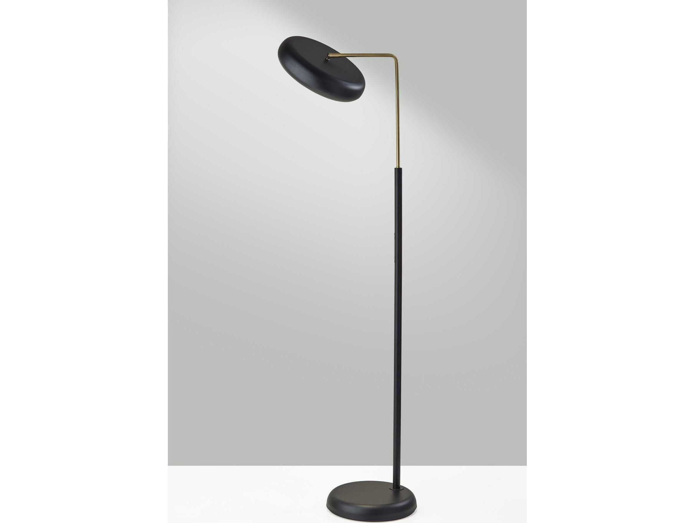 Adesso Lawson Black Metal Floor Lamp