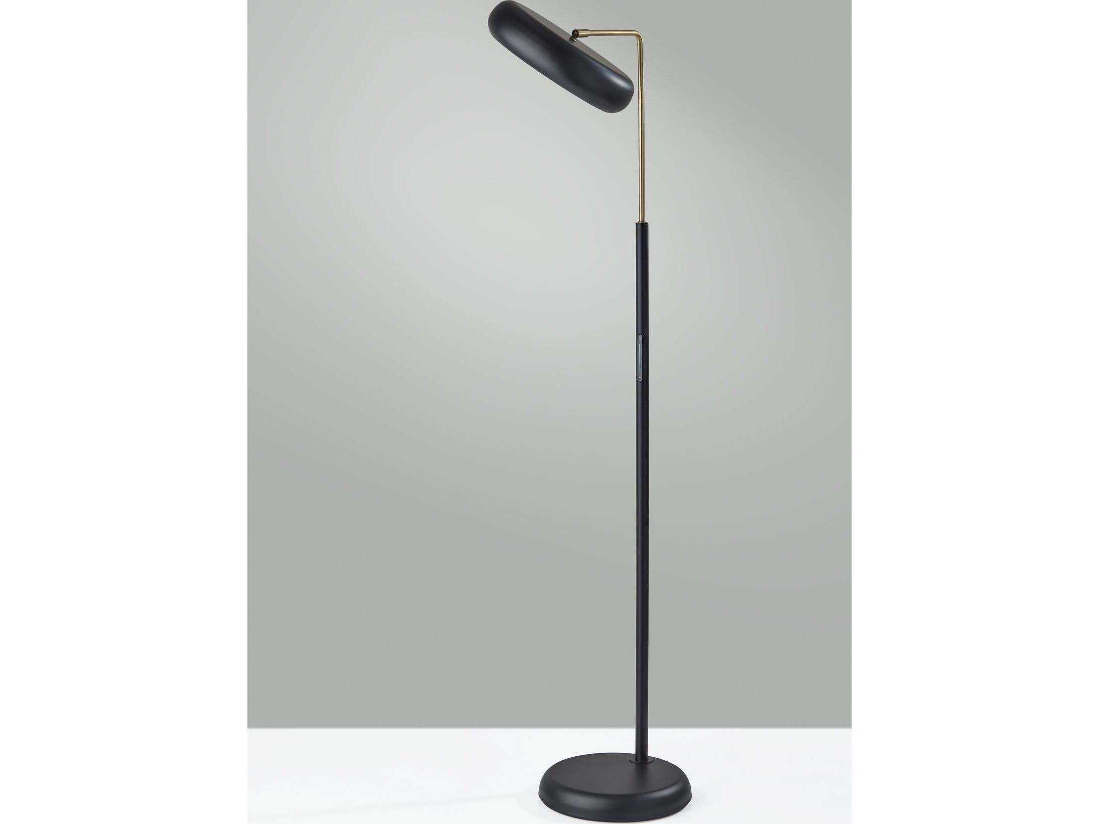 Adesso Lawson Black Metal Floor Lamp