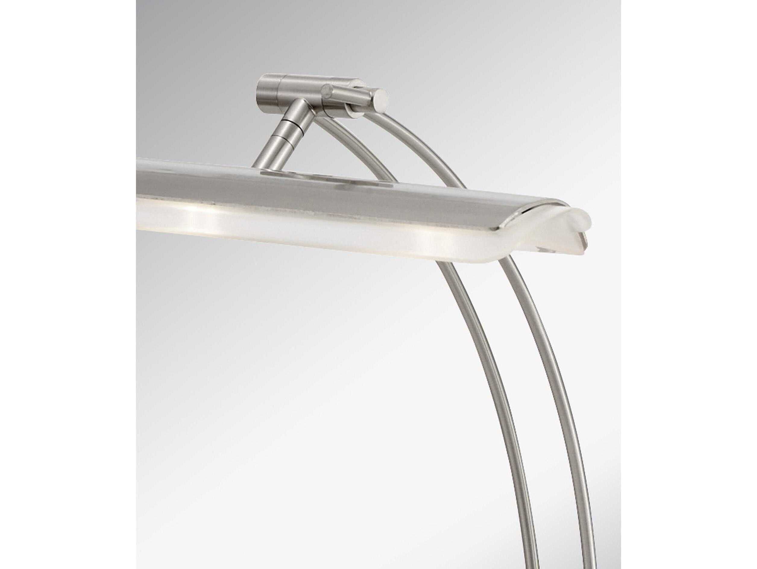 Adesso Esquire Brushed Steel Metal With Acrylic Shield Desk Lamp