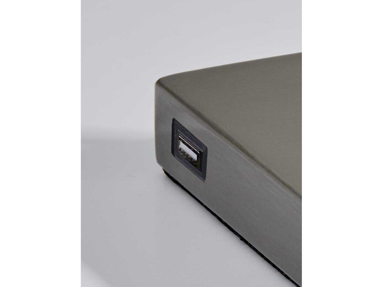 Adesso Esquire Brushed Steel Metal With Acrylic Shield Desk Lamp