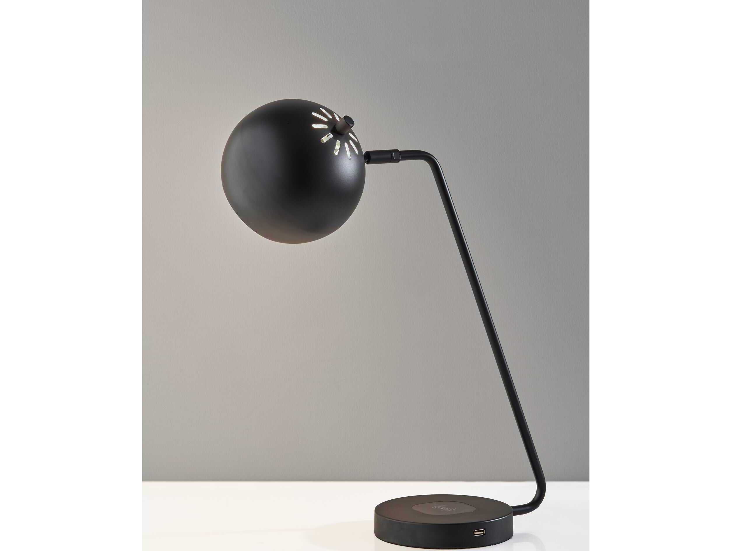 Adesso Emerson Black Painted Metal Desk Lamp