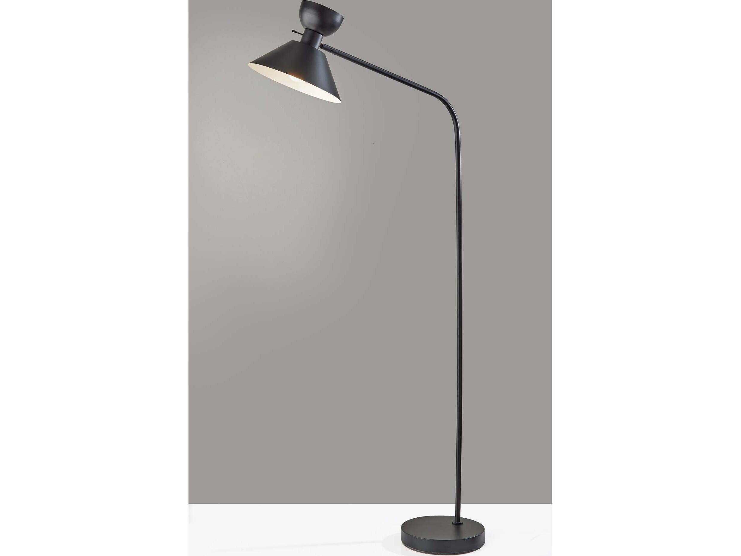 Adesso Duke Black Floor Lamp
