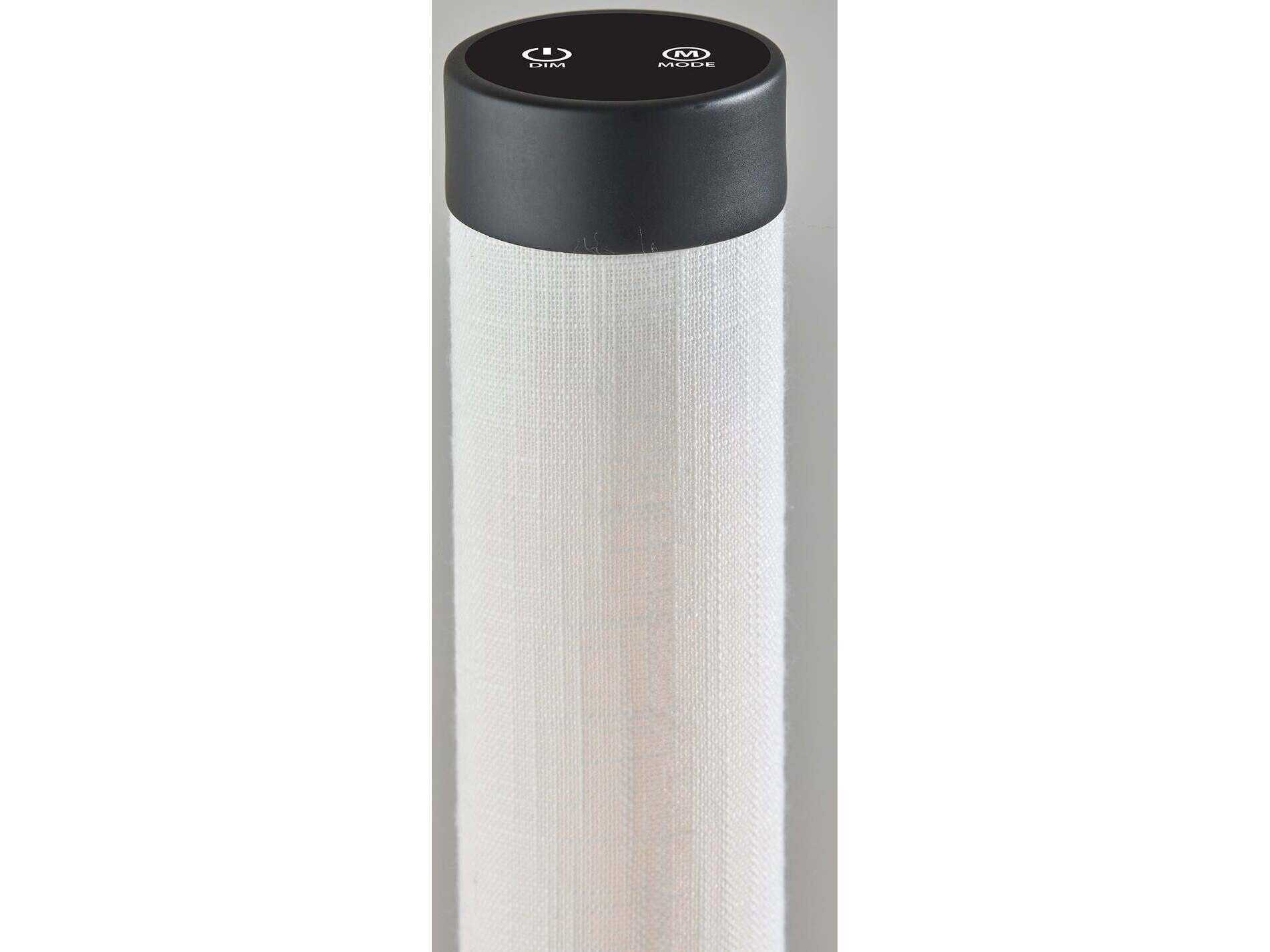 Adesso Dorsey Black White Textured Fabric Table Lamp