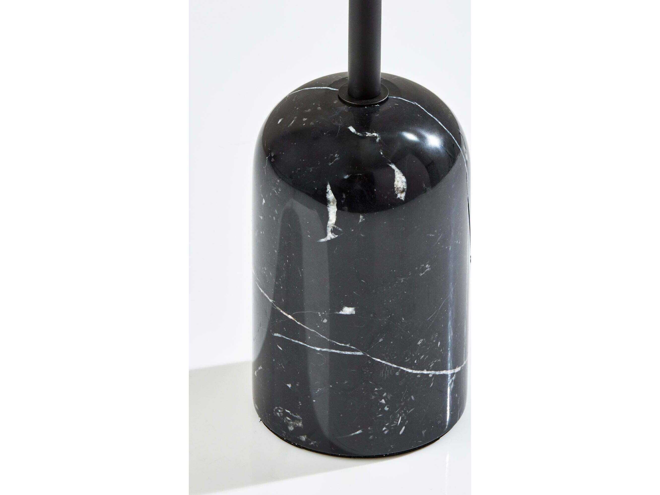 Adesso Dorsey Black White Textured Fabric Floor Lamp