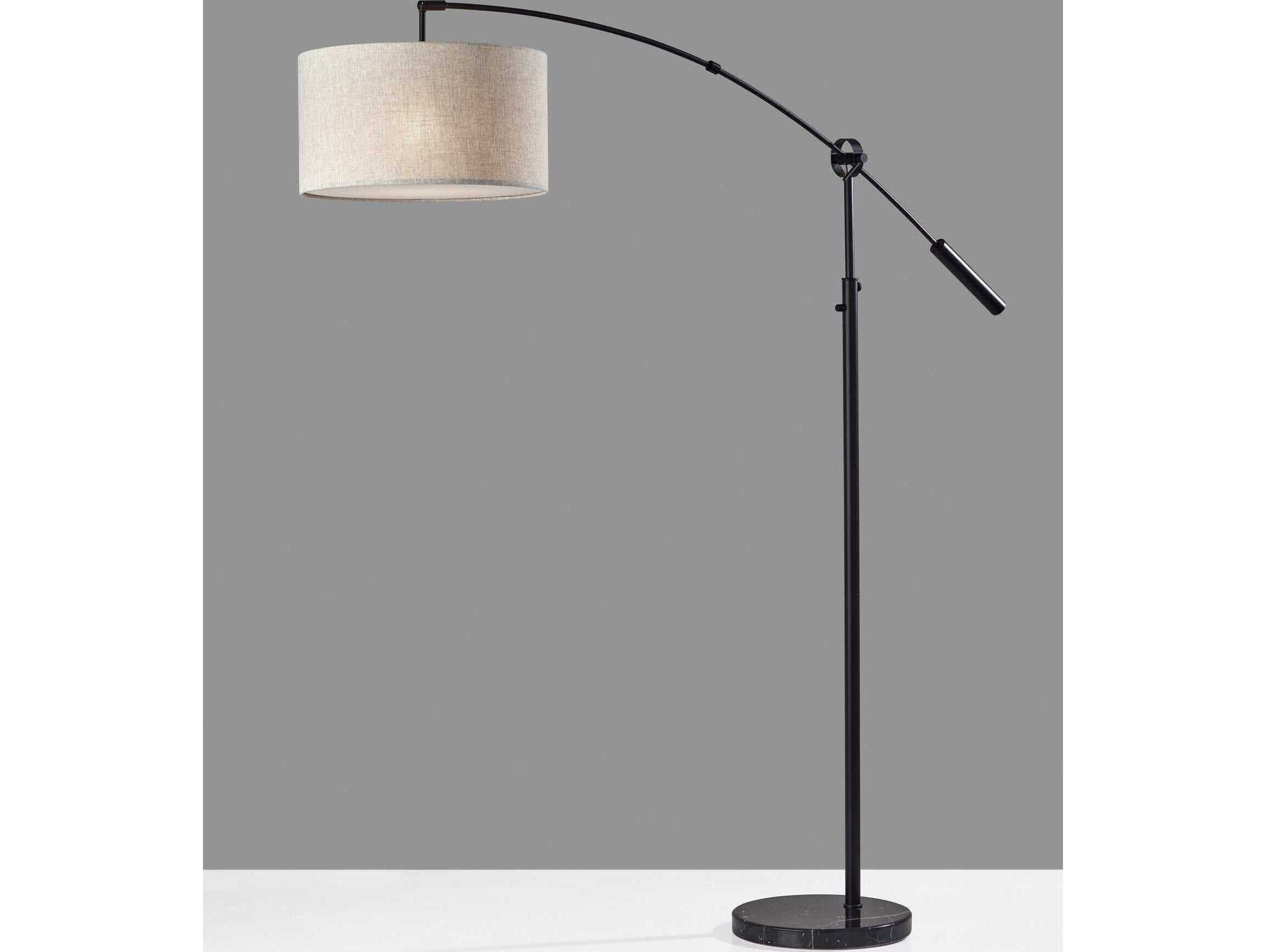 Adesso Adler Black Floor Lamp