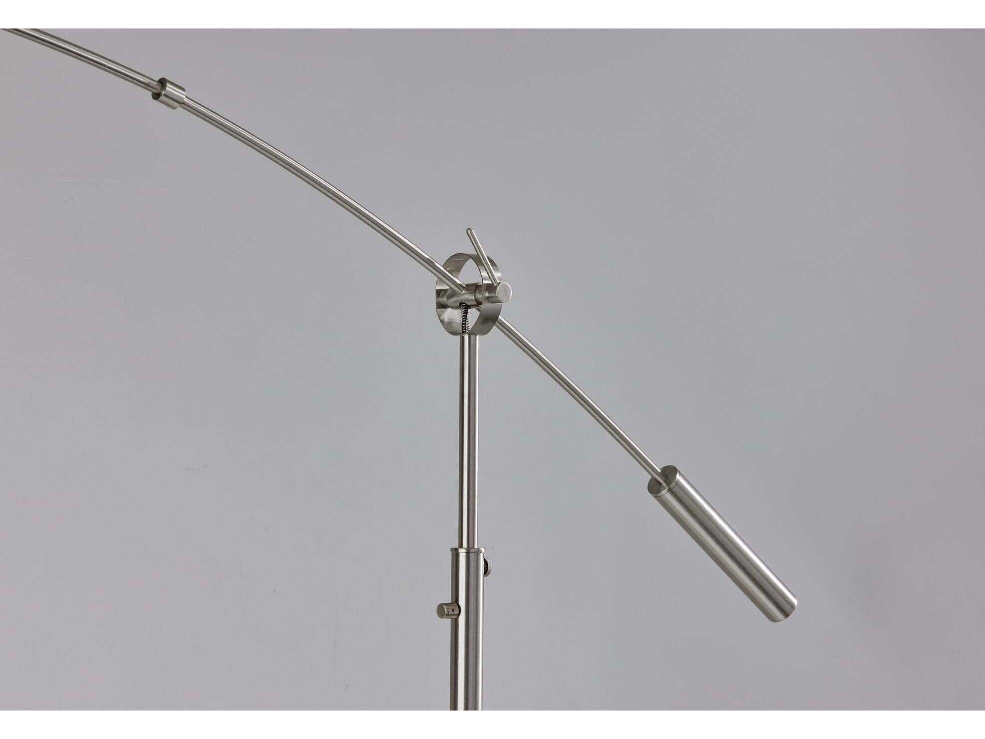 Adesso Adler Brushed Steel Floor Lamp