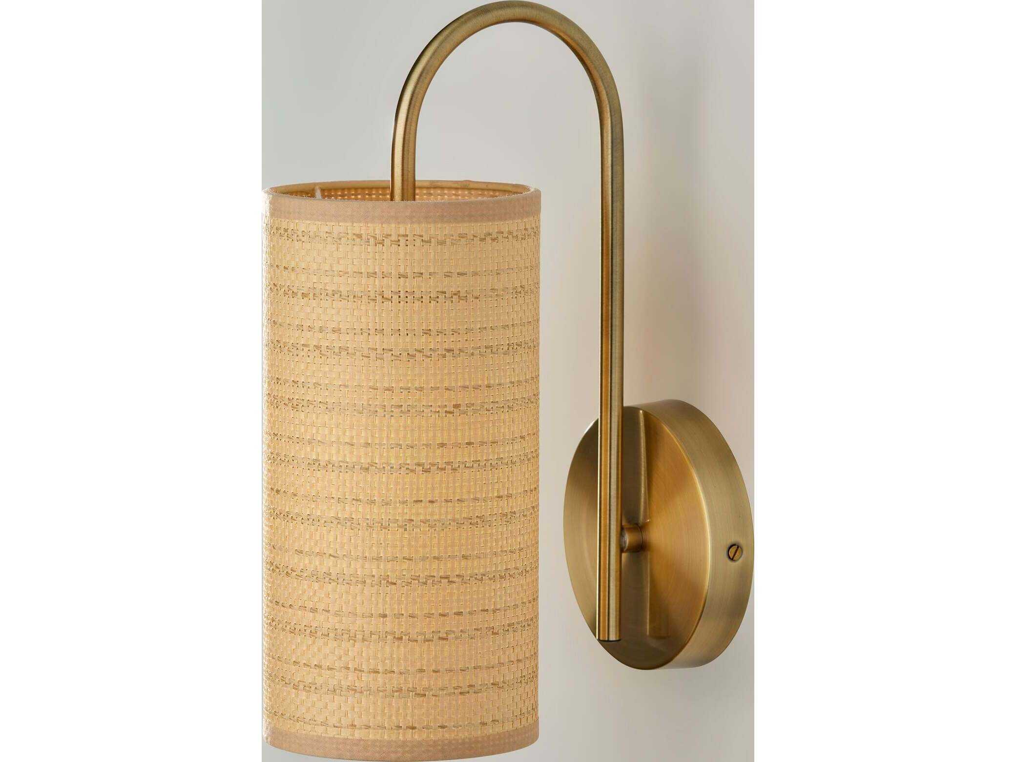 Adesso Mendoza Antique Brass Wall Sconce