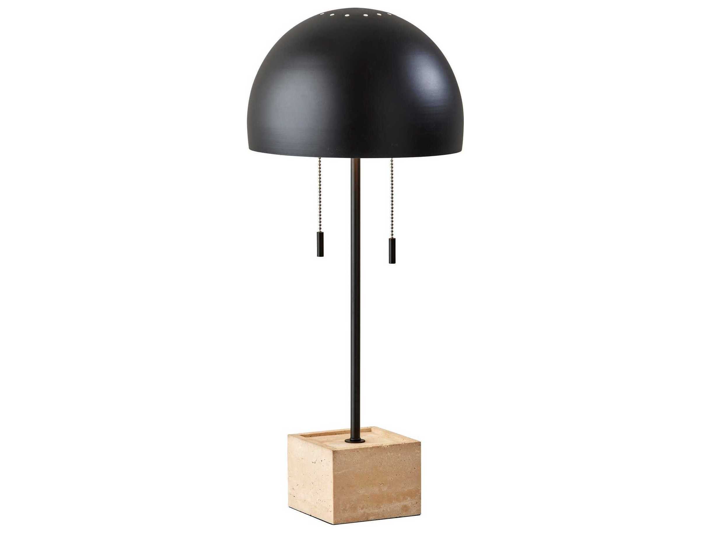 Adesso Wilder Black Metal Table Lamp