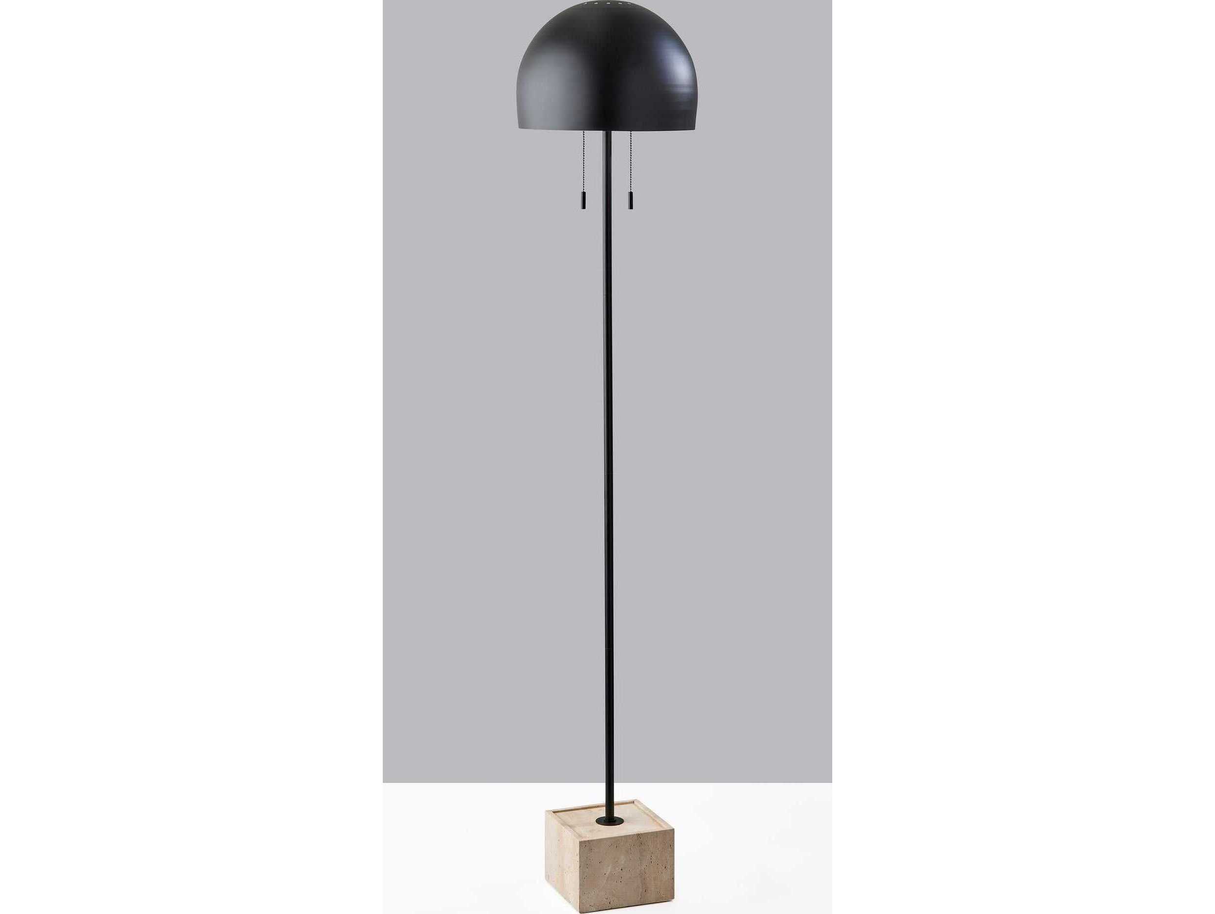 Adesso Wilder Black Metal Floor Lamp