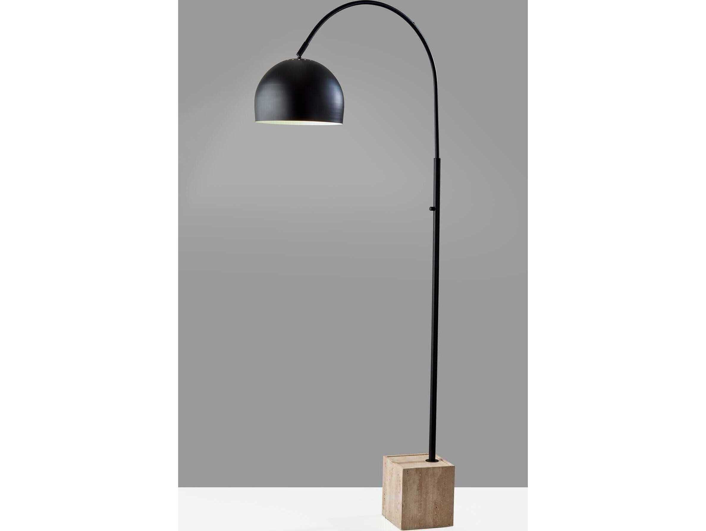 Adesso Wilder Black Metal Floor Lamp