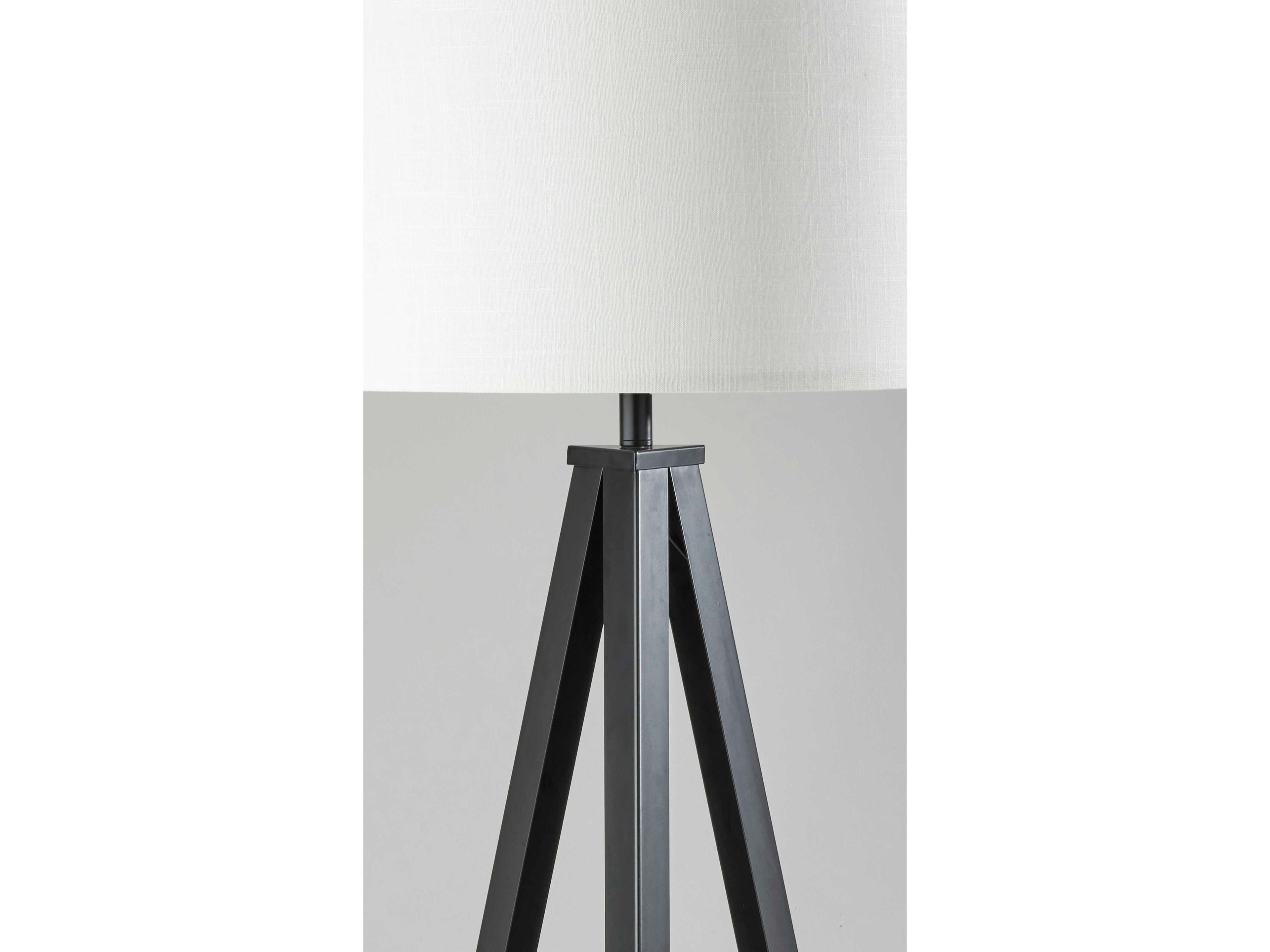 Adesso Warren Black Floor Lamp