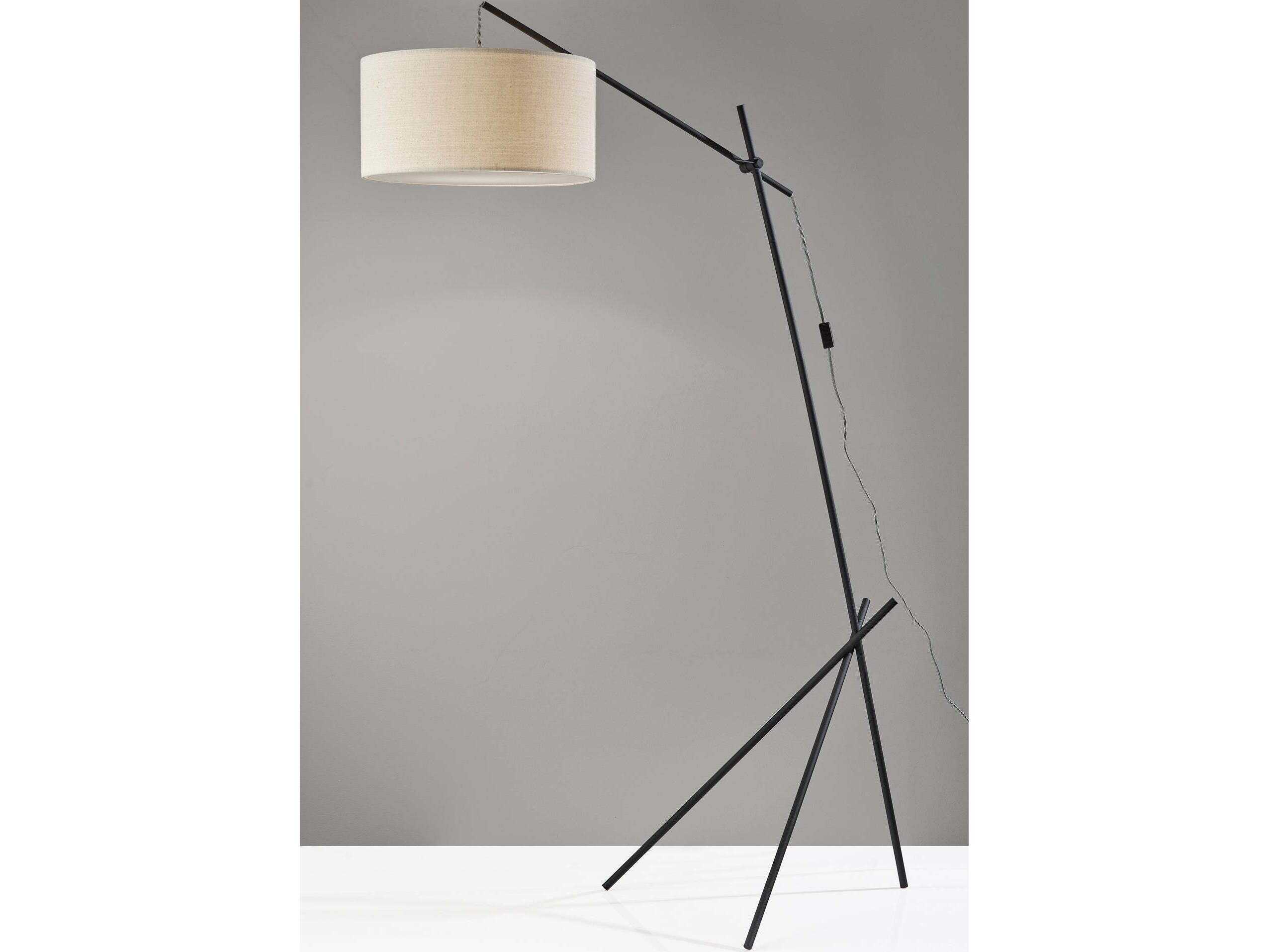 Adesso Varick Black Floor Lamp