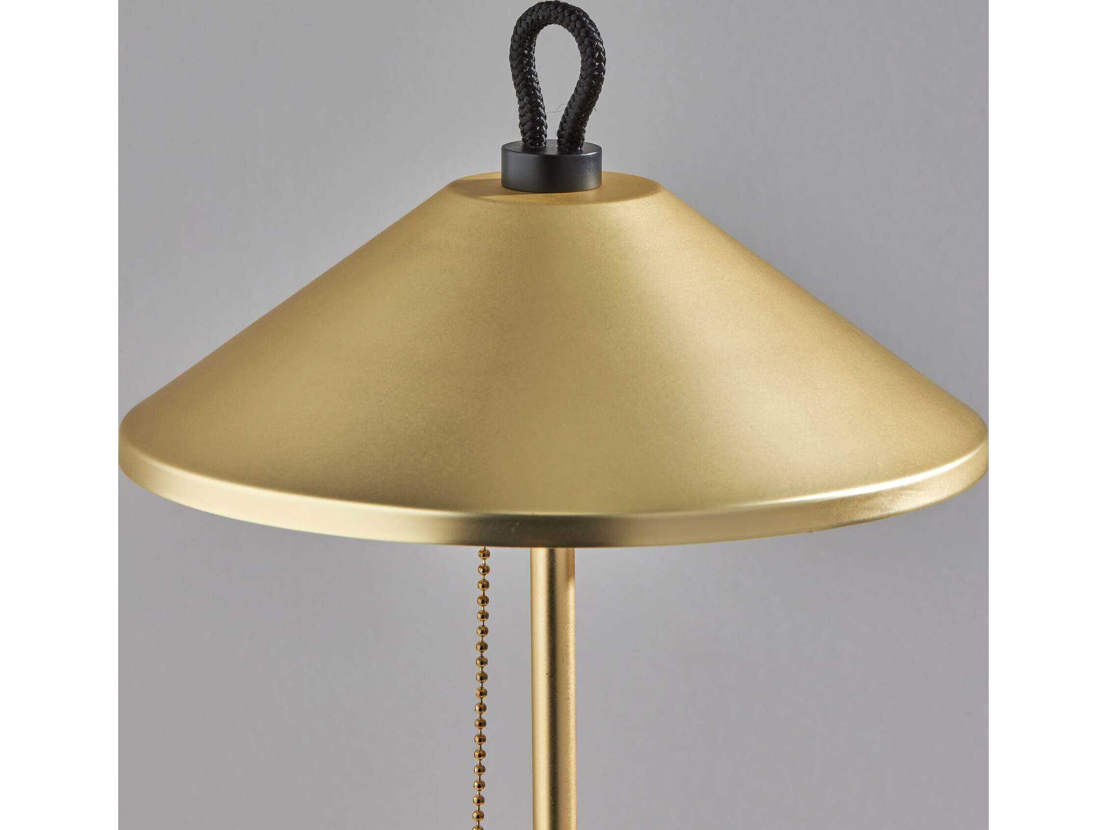 Adesso Kaden Black Brass Table Lamp