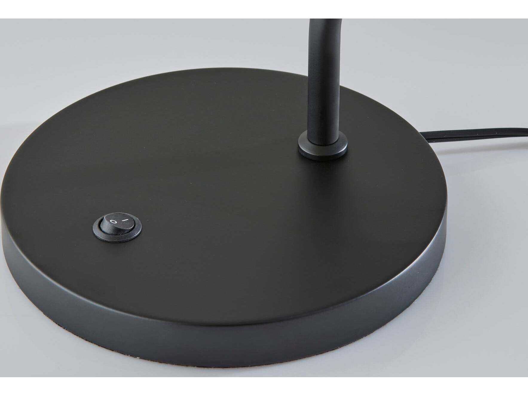 Adesso Lyons Black Natural Woven Paper With Trim Buffet Lamp