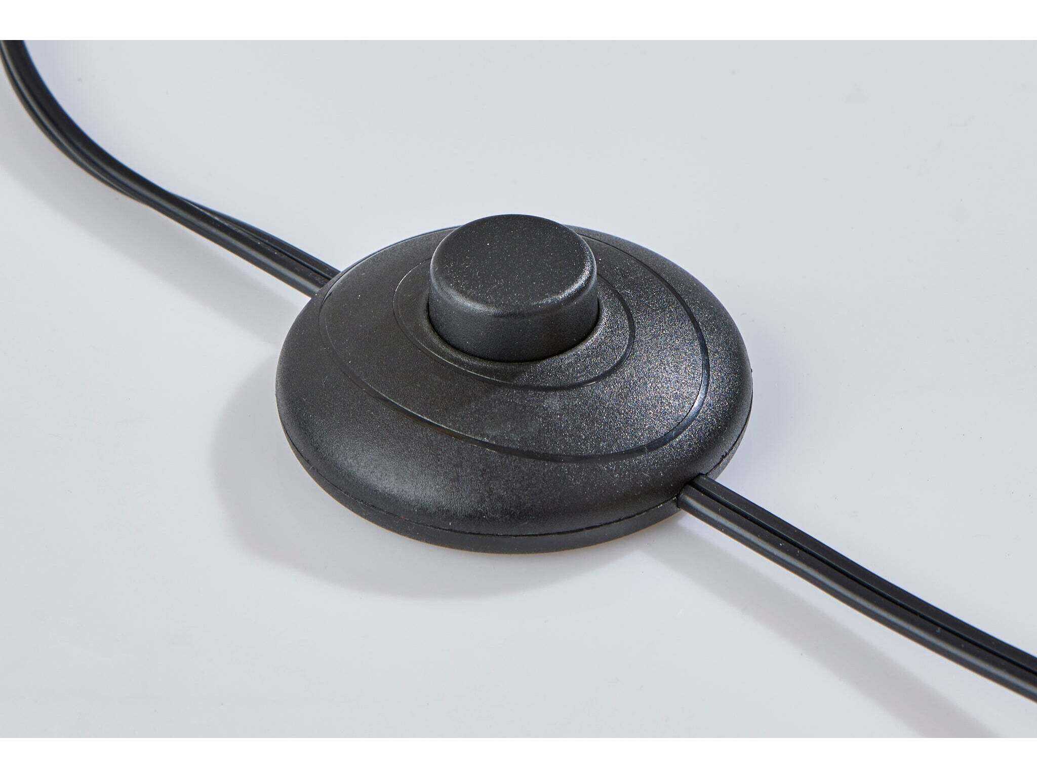 Adesso Lyons Black Natural Woven Paper With Trim Floor Lamp