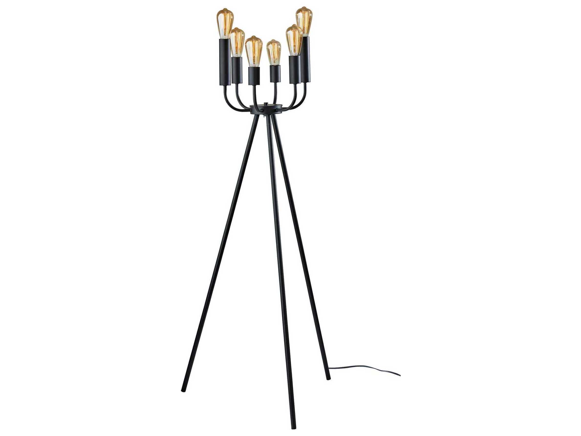 Adesso Rory Black Floor Lamp