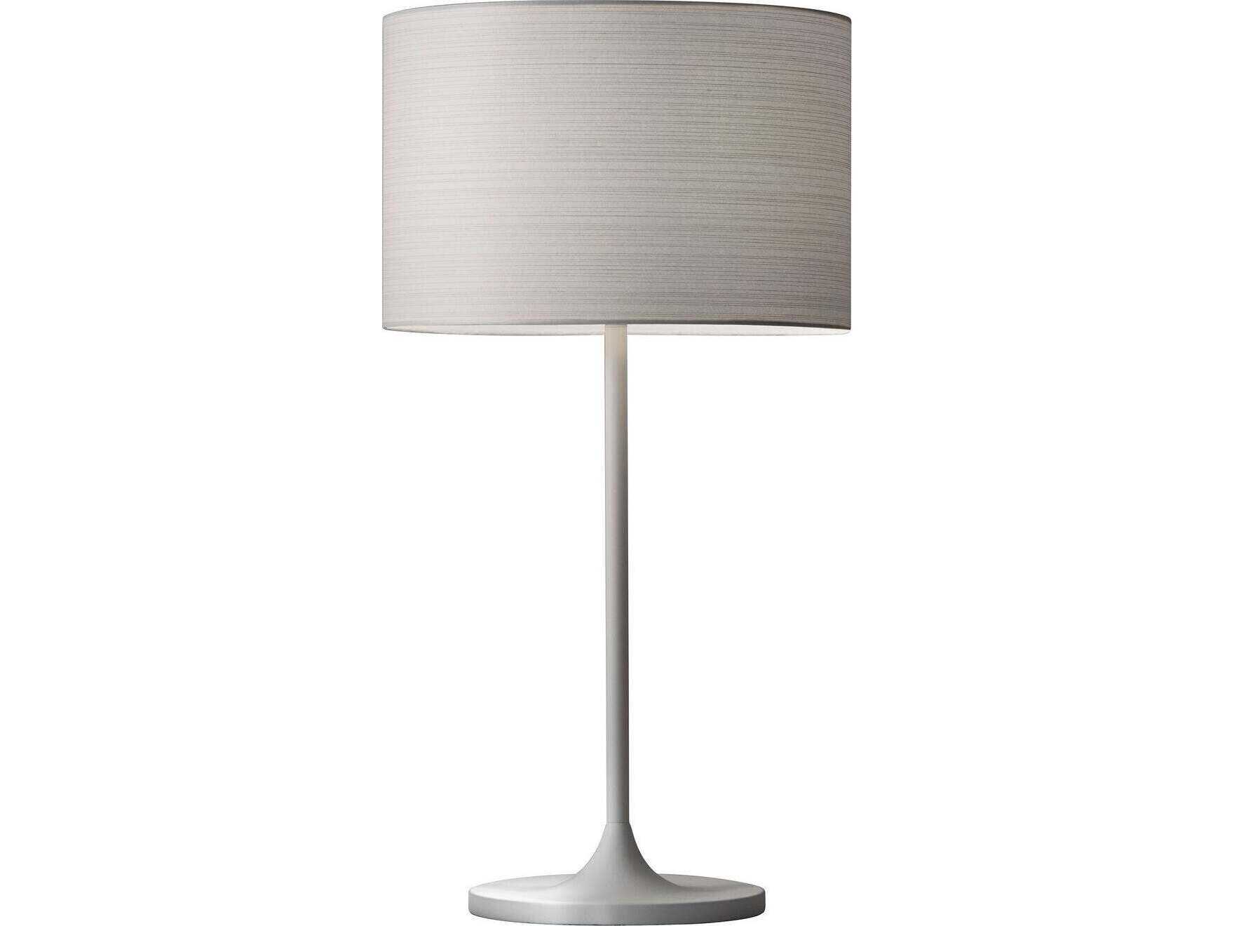 Adesso Oslo White Metal Japanese Paper Table Lamp