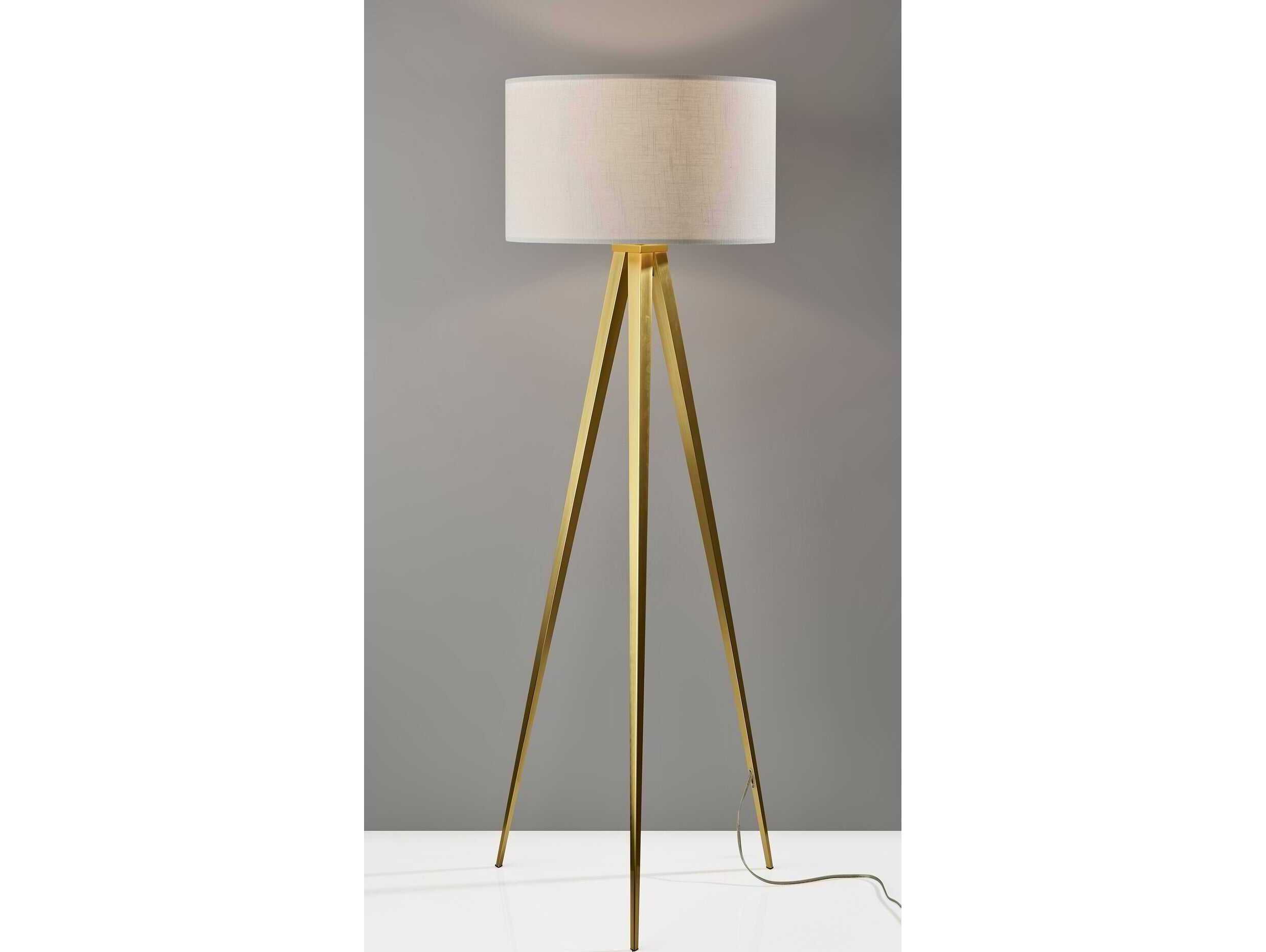 Adesso Director Antique Brass Floor Lamp