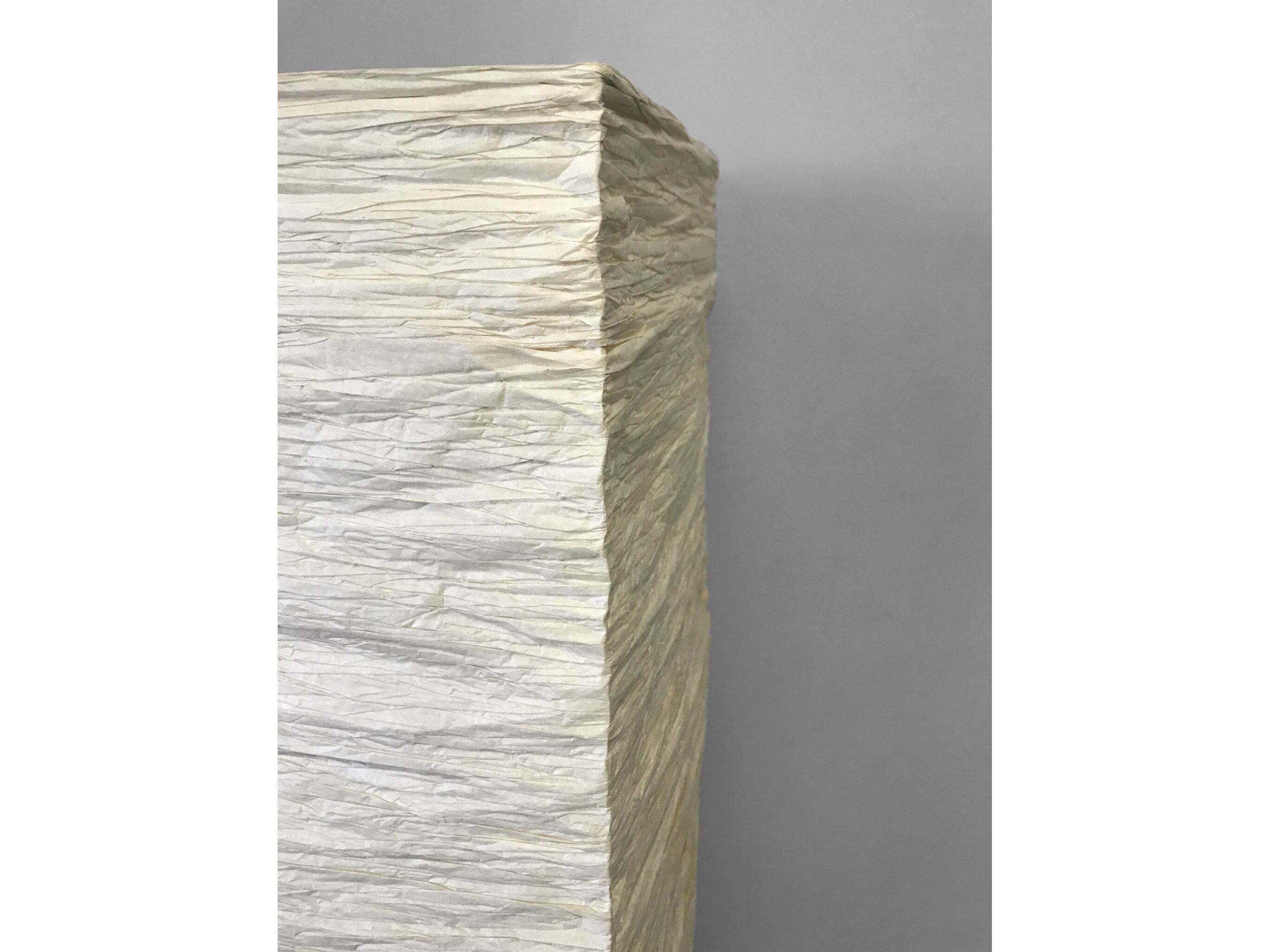Adesso Dune Natural Brushed Steel Collapsible Crinkle Paper Off White Floor Lamp