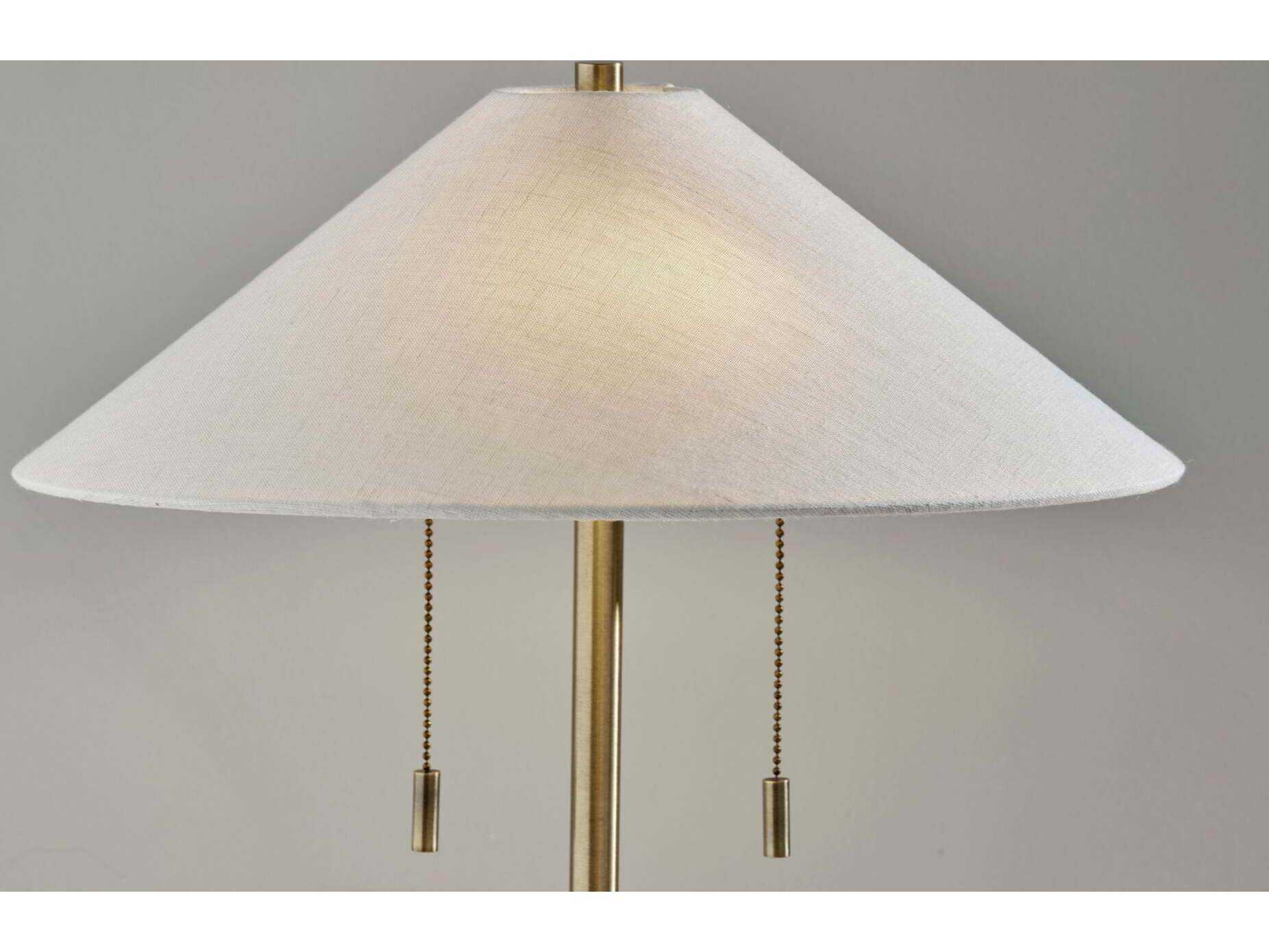 Adesso Claremont Antique Brass Table Lamp