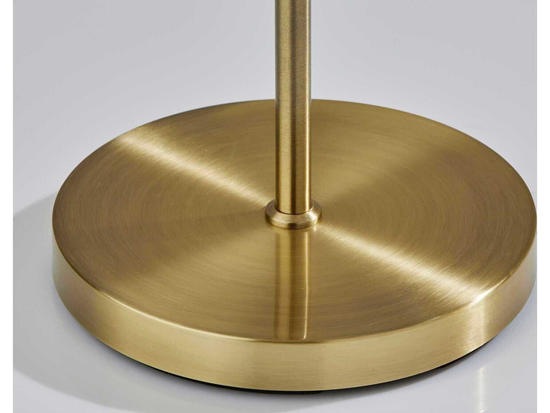 Adesso Claremont Antique Brass Floor Lamp