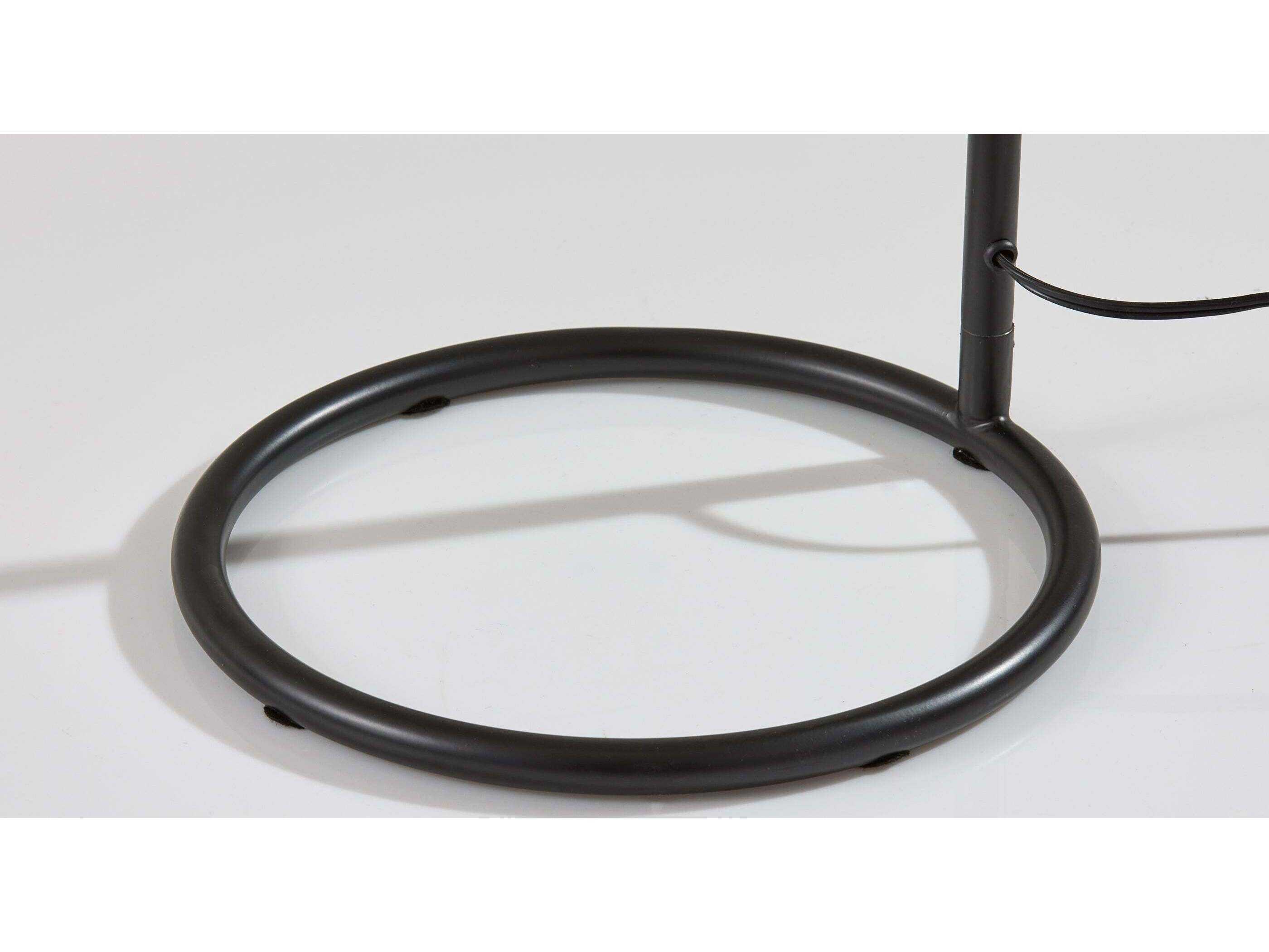 Adesso Maeve Black Brown Rattan Floor Lamp