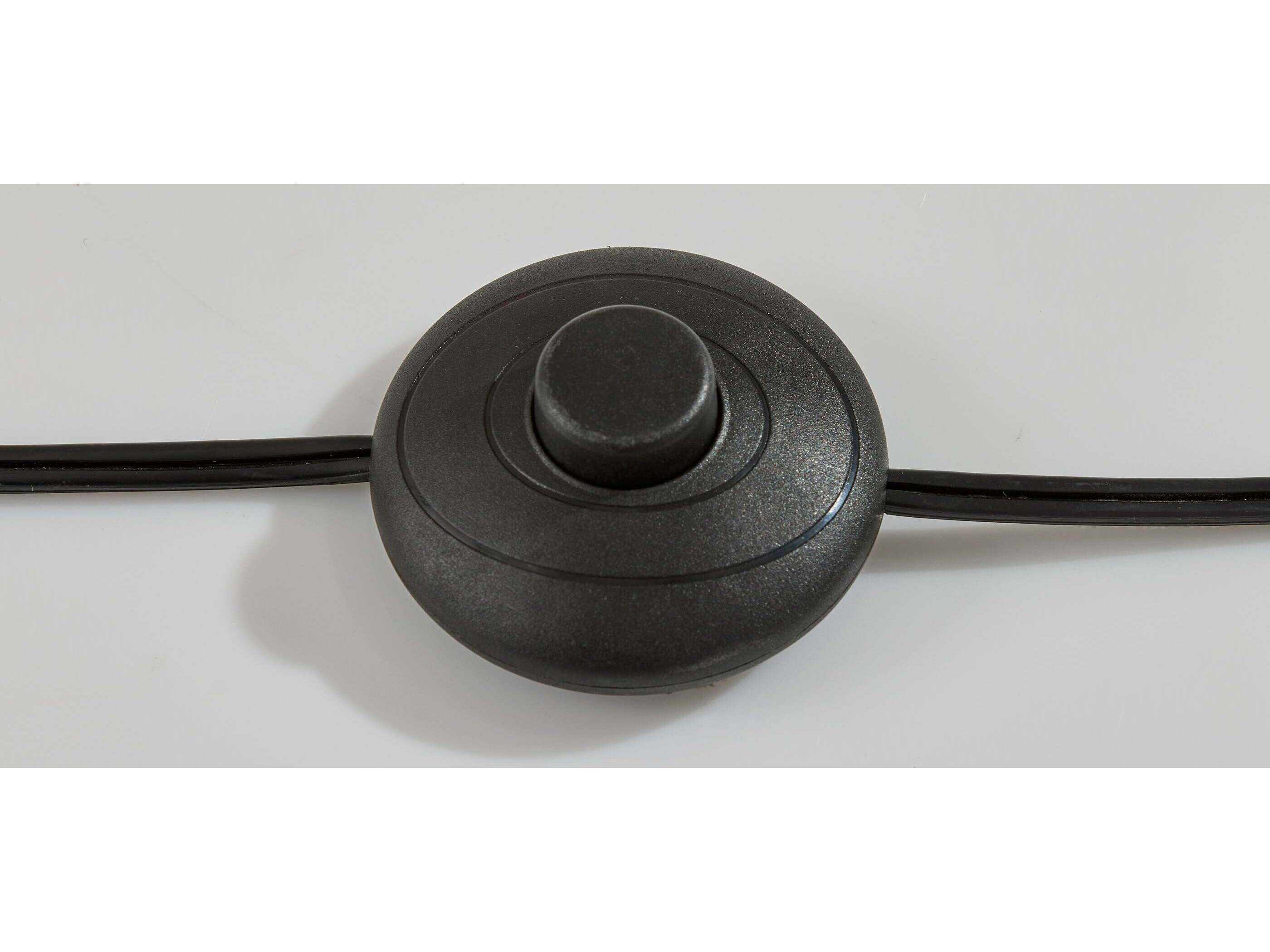 Adesso Kendra Black Oatmeal Linen Fabric Floor Lamp