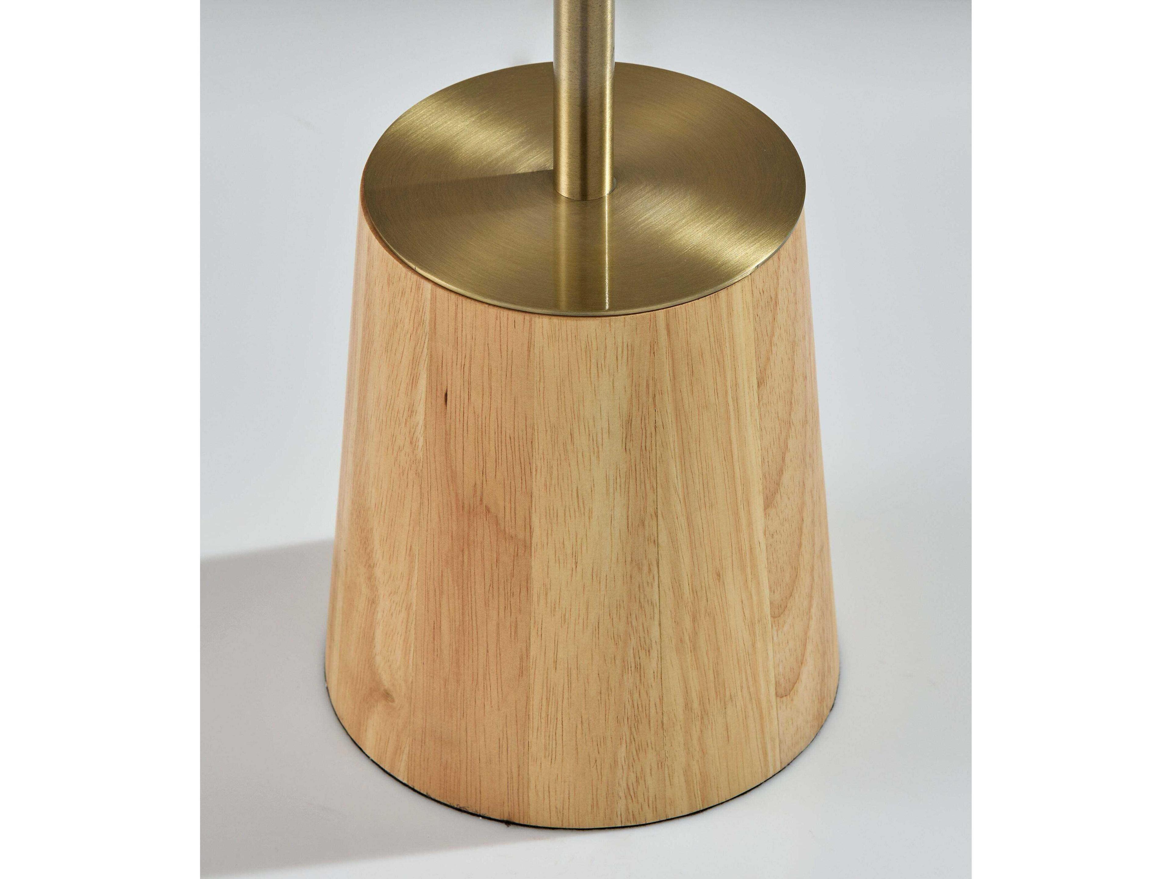 Adesso Josephine Antique Brass Metal Floor Lamp