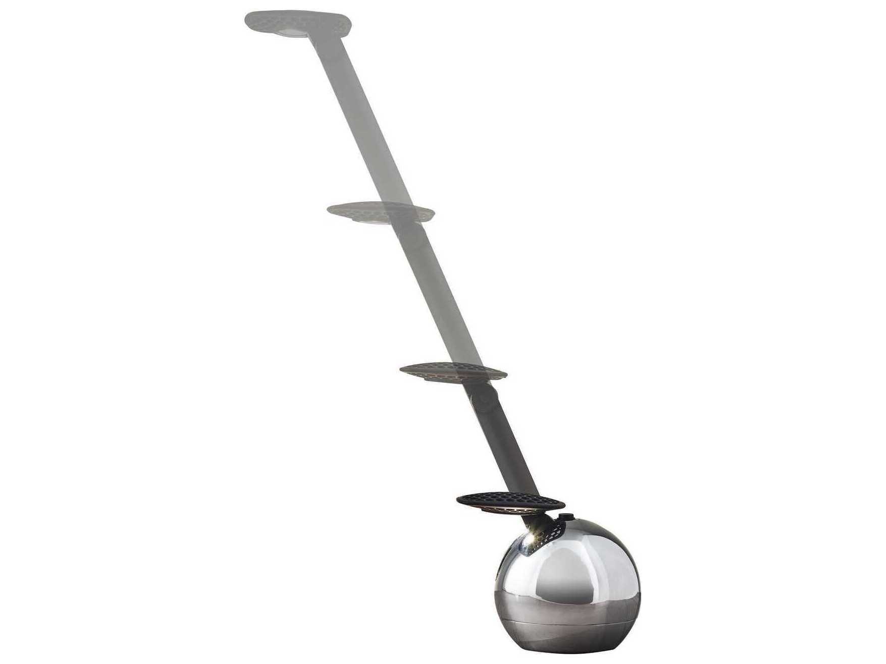 Adesso Kiu Chrome Black Desk Lamp