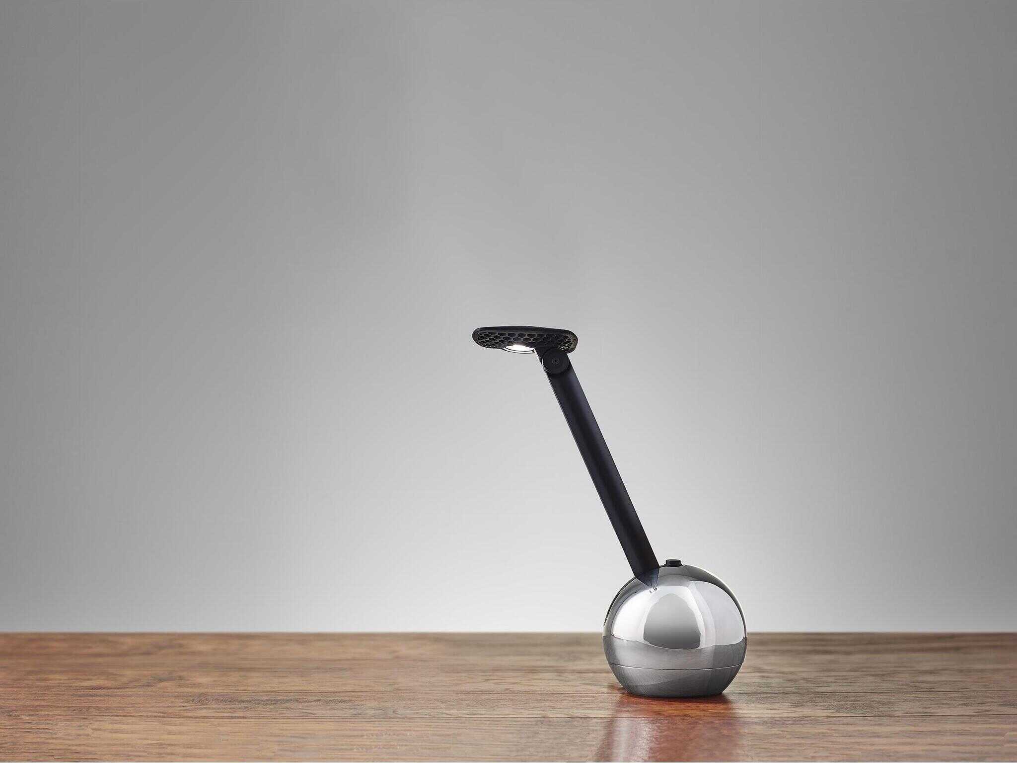 Adesso Kiu Chrome Black Desk Lamp