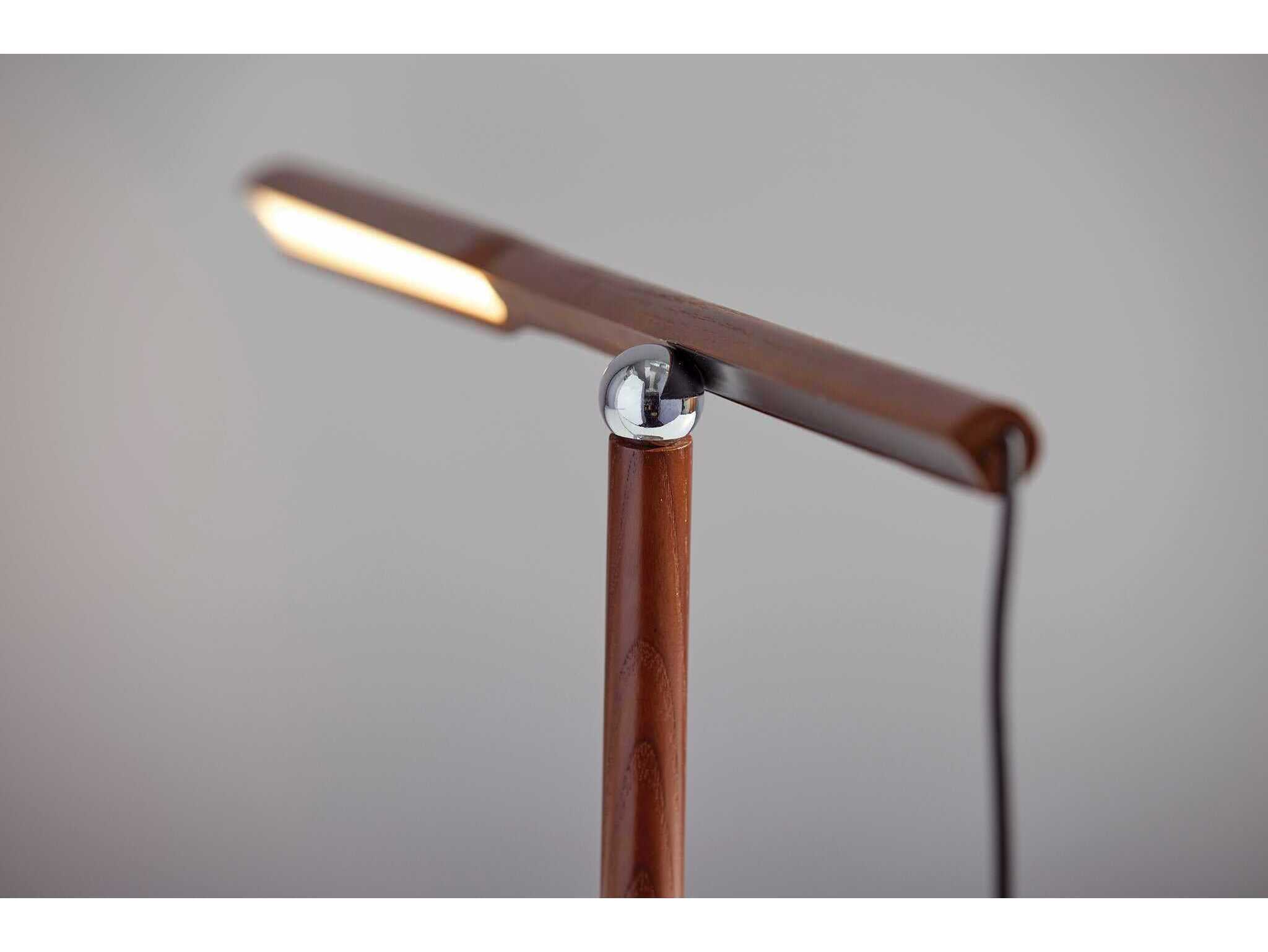 Adesso Gravity Walnut Ash Black Desk Lamp